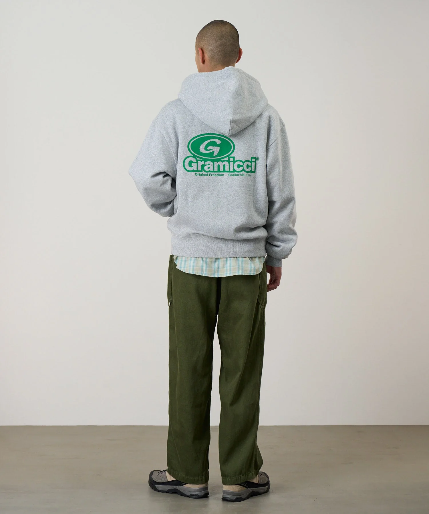Gramicci 82 Zip Hooded Sweatshirt (Heather Grey) - Image 5
