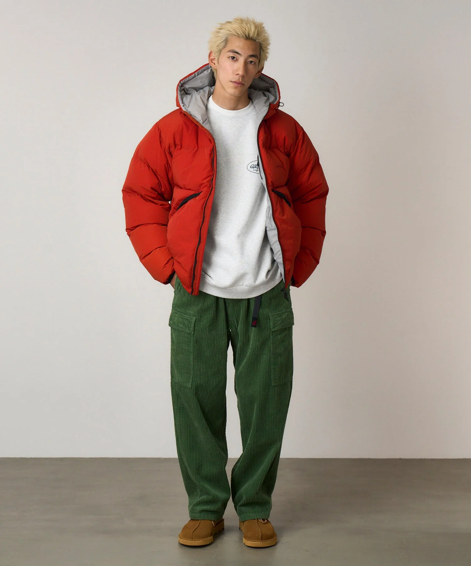 Gramicci Brockton Big Corduroy Pants (Pine Green) - Image 3