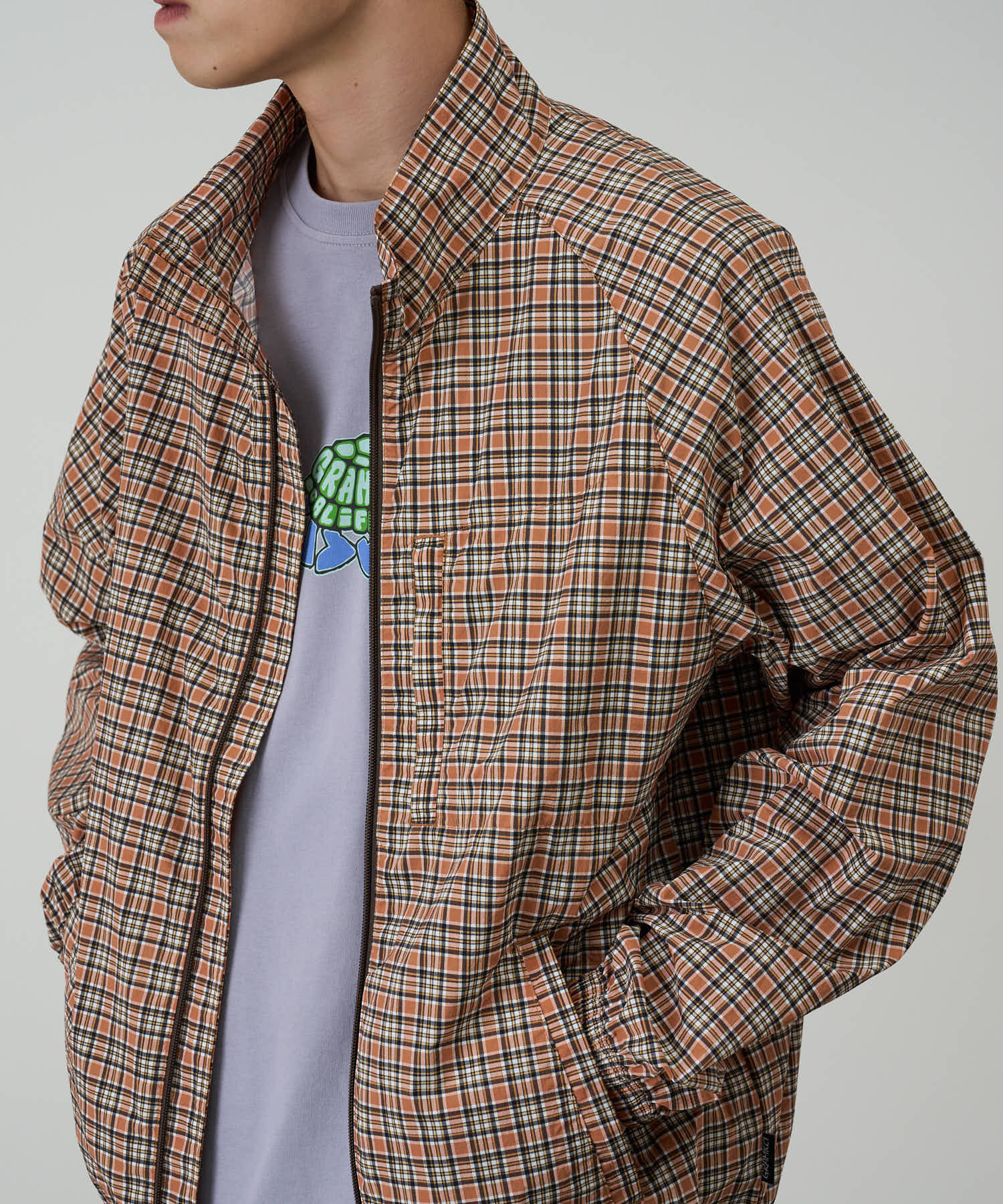 Gramicci Checkered Shell Jacket (Brick Check) - Image 3