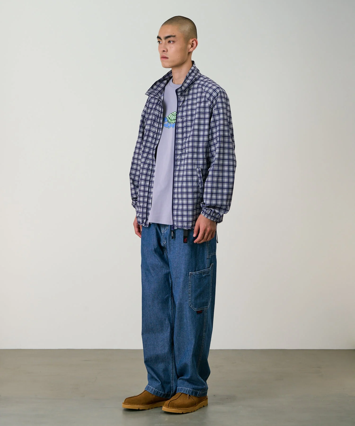Gramicci Checkered Shell Jacket (Navy Check) - Image 4