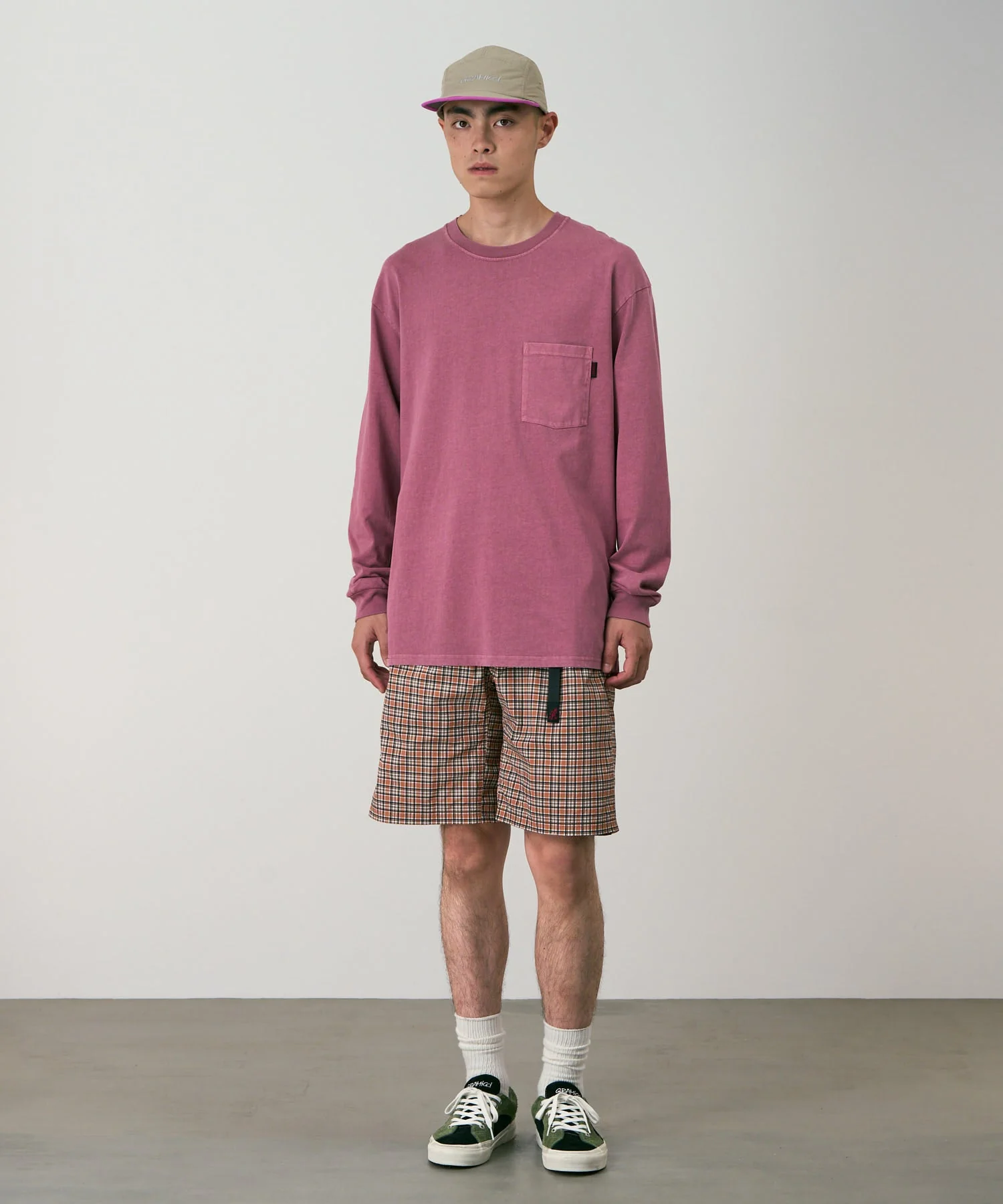 Gramicci Checkered Shell Shorts (Brick Check) - Image 3