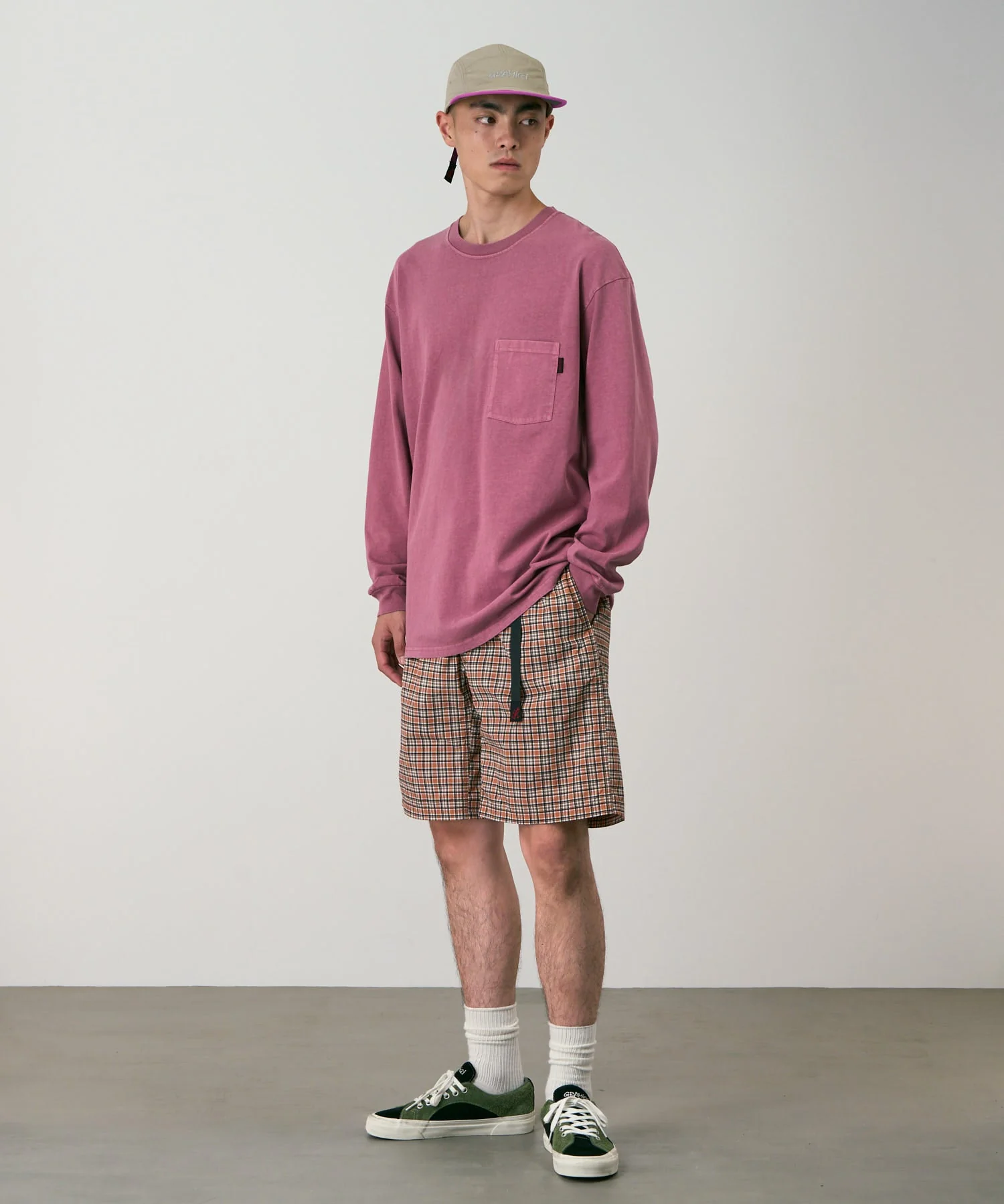 Gramicci Checkered Shell Shorts (Brick Check) - Image 4