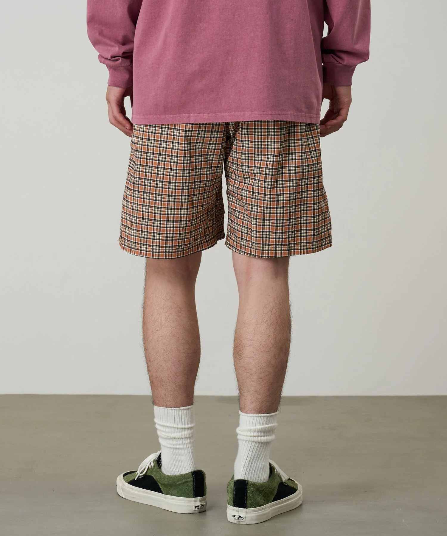 Gramicci Checkered Shell Shorts (Brick Check) - Image 7