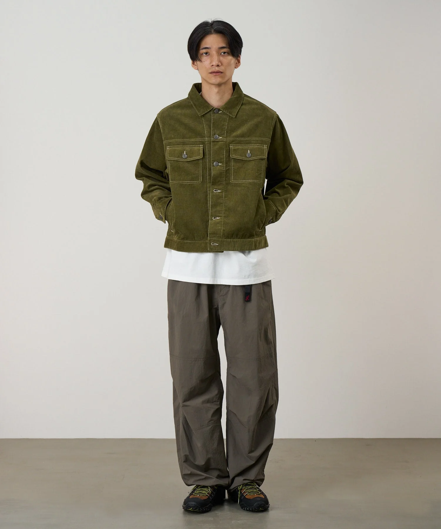Gramicci Corduroy Trucker Jacket (Olive) - Image 3