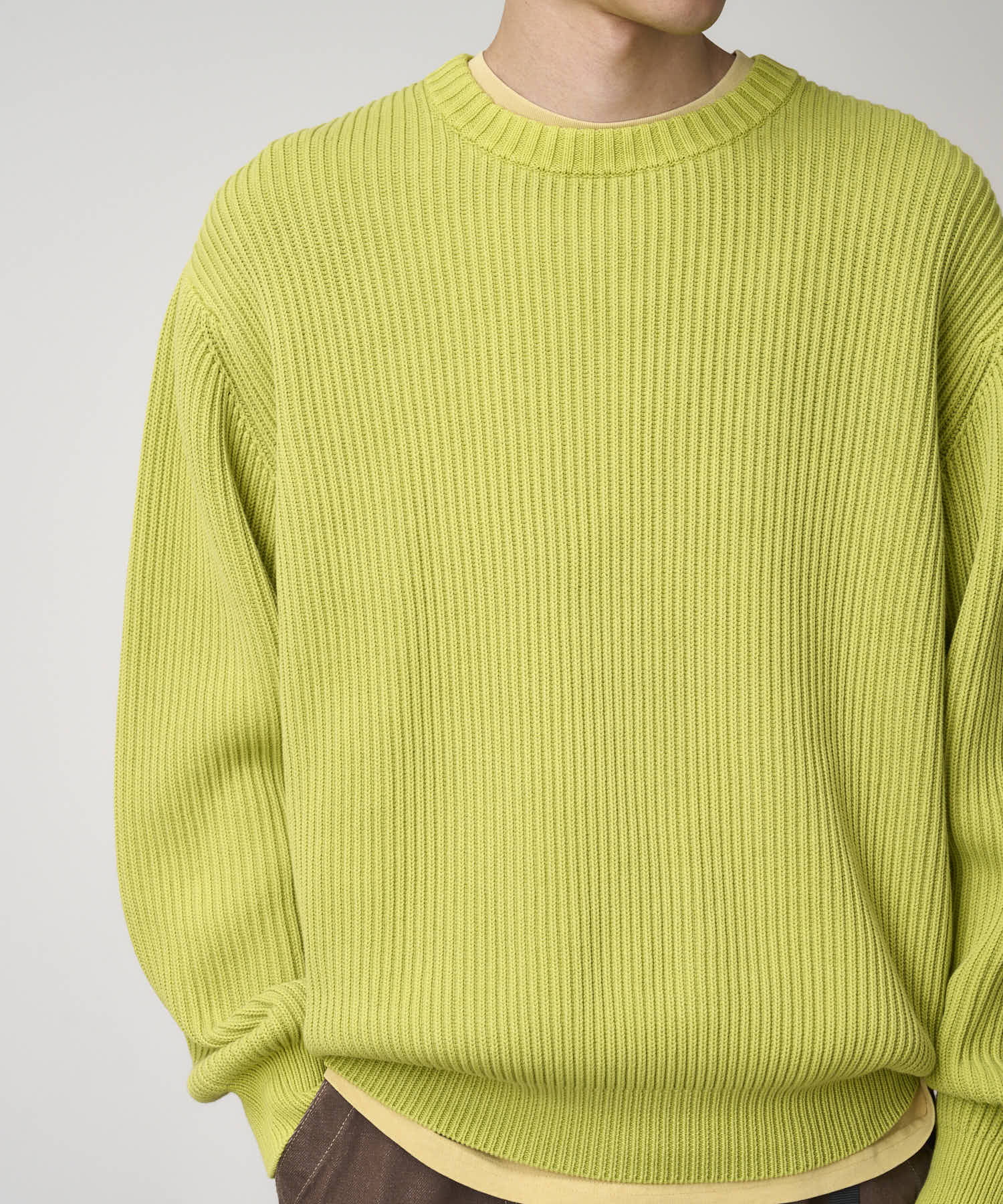 Gramicci Cotton Knit Sweater (Mist Green) - Image 6