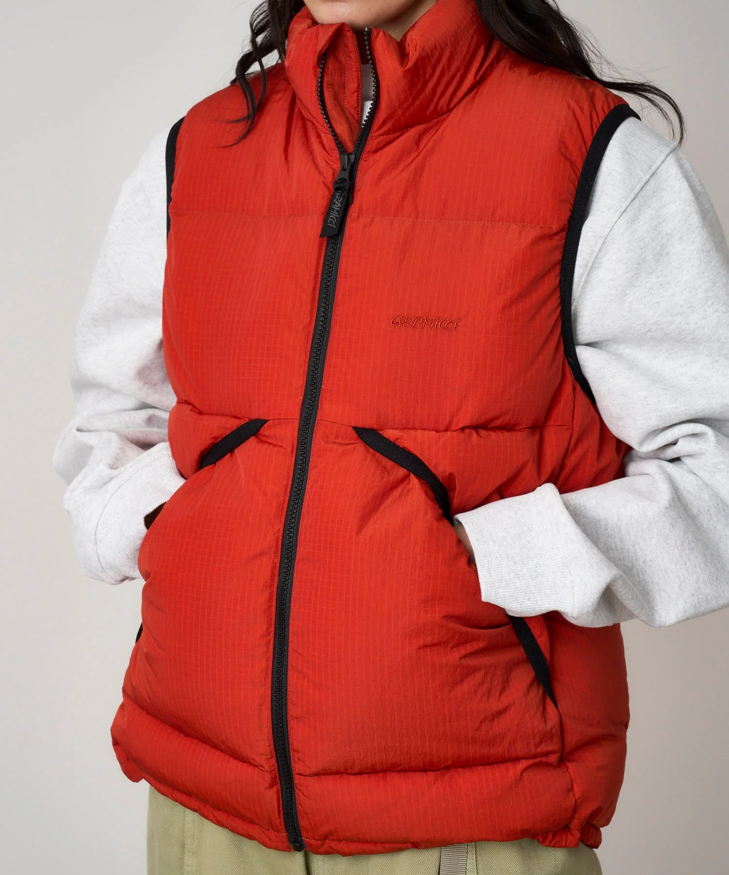 Gramicci Down Fill Puffer Vest (Burnt Red) - Image 3