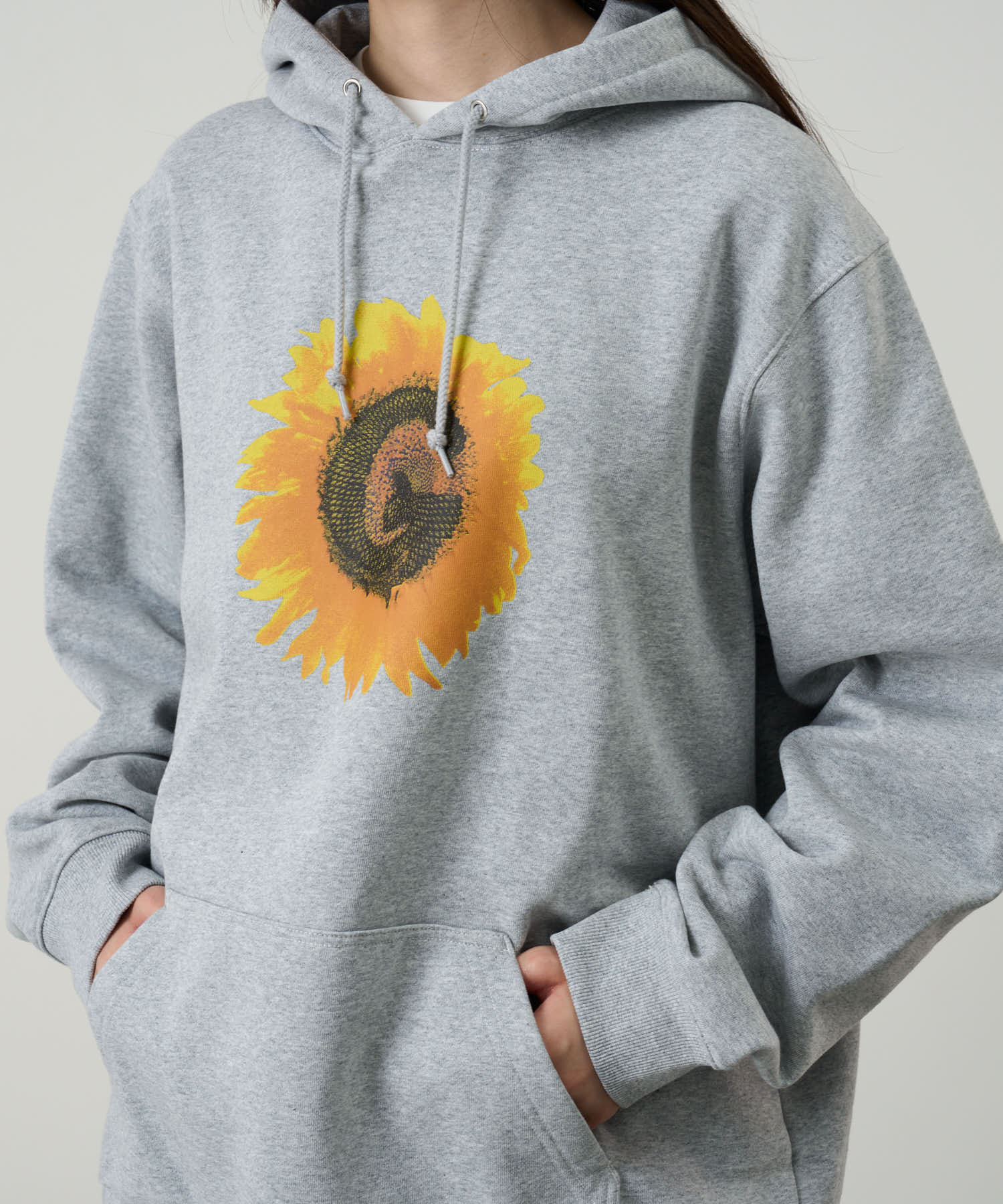 Gramicci G-Flower Hooded Sweatshirt (Heather Grey) - Image 6