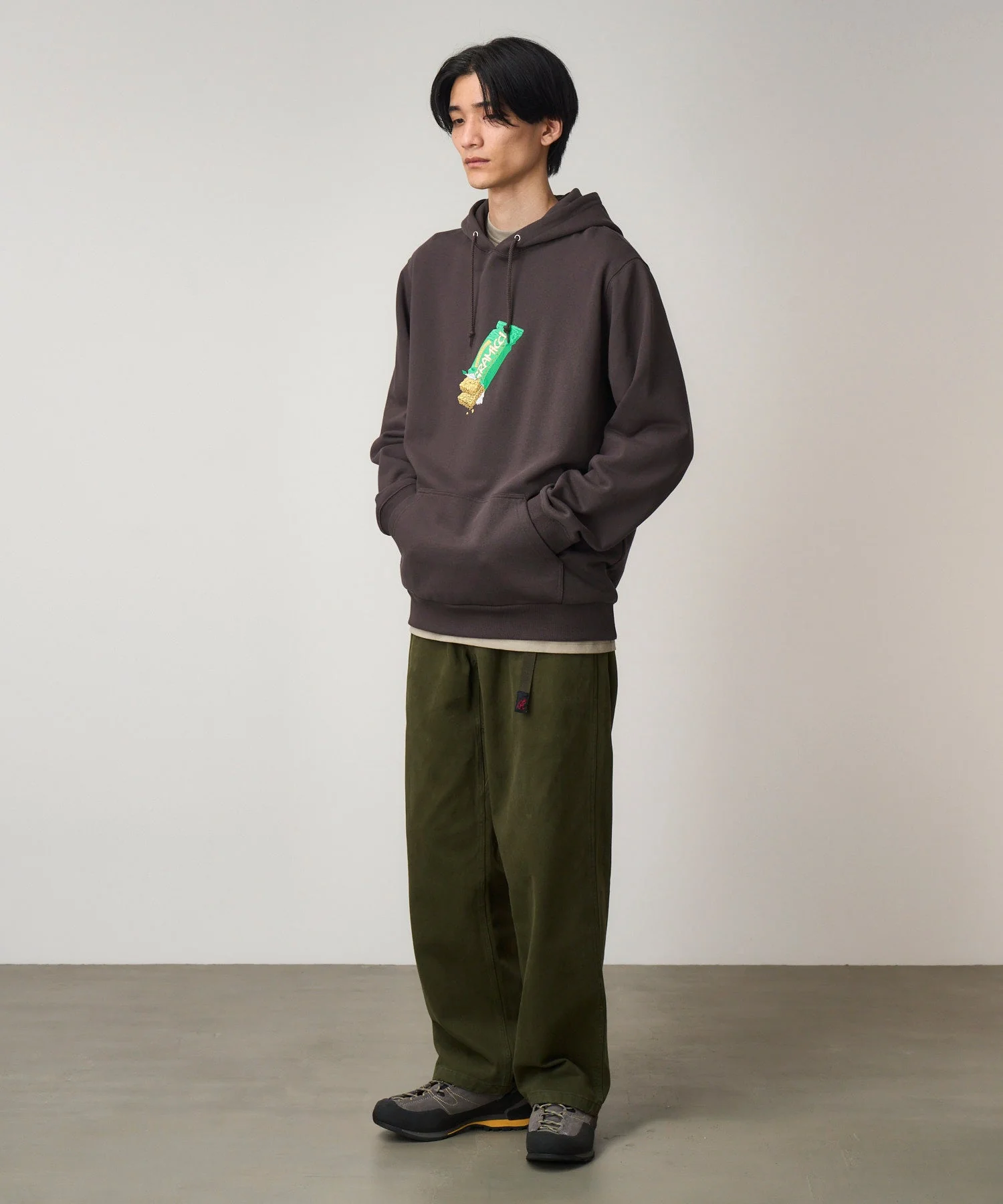 Gramicci Granola Hooded Sweatshirt (Deep Brown) - Image 4