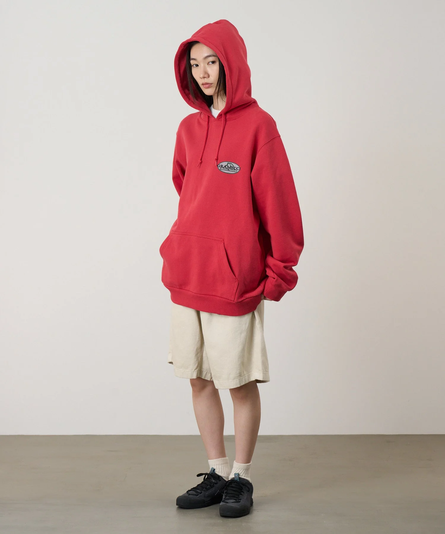 Gramicci Half Dome Hooded Sweatshirt (Crimson Red) - Image 4