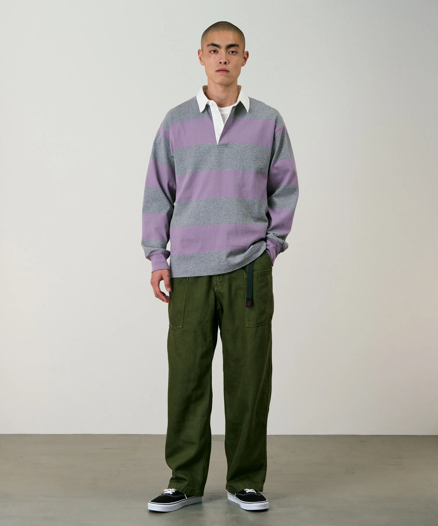 Gramicci Hemp Relaxed Pants (Olive) - Image 2