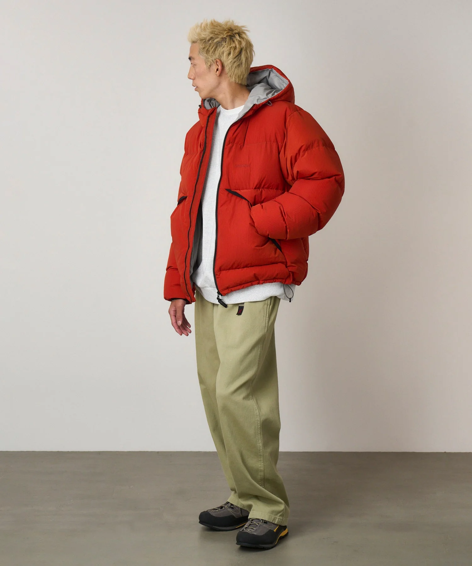Gramicci Hooded Down Puffer Jacket (Burnt Red) - Image 4