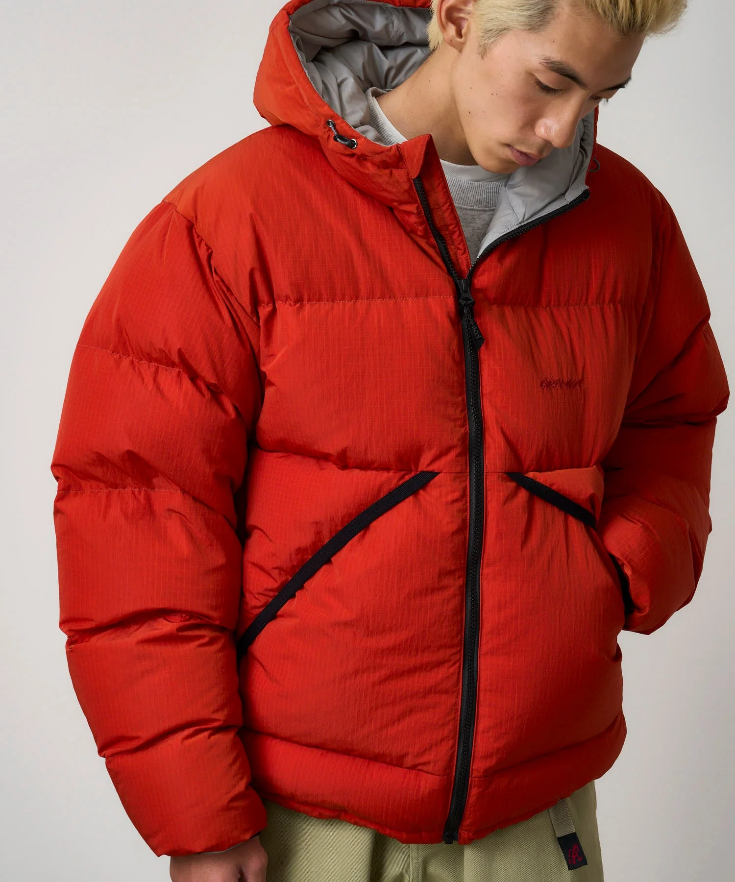 Gramicci Hooded Down Puffer Jacket (Burnt Red) - Image 7