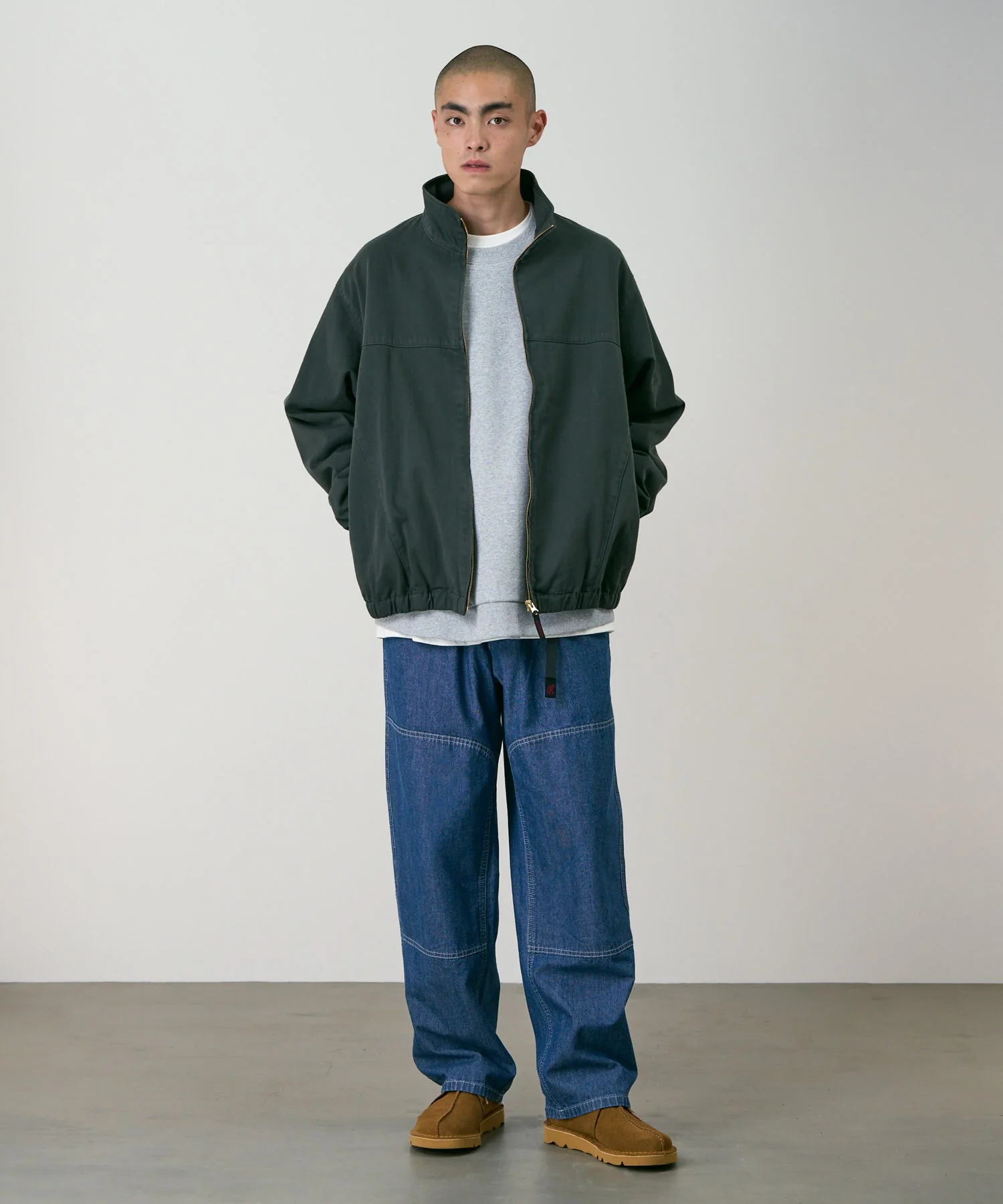 Gramicci Japanese Chambray Double Knee Pants (Blue) - Image 3