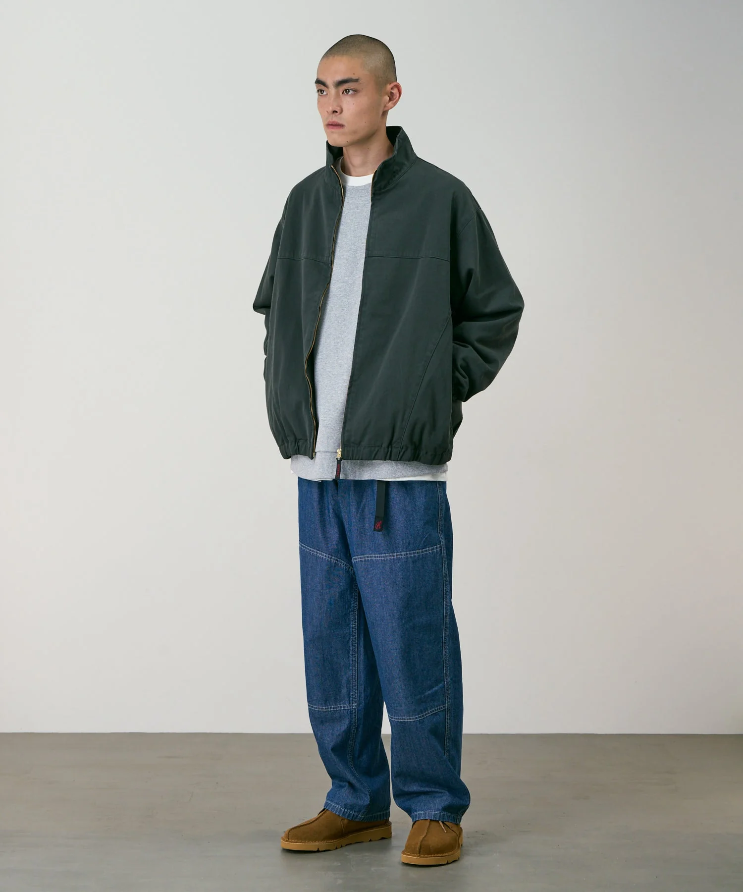 Gramicci Japanese Chambray Double Knee Pants (Blue) - Image 4