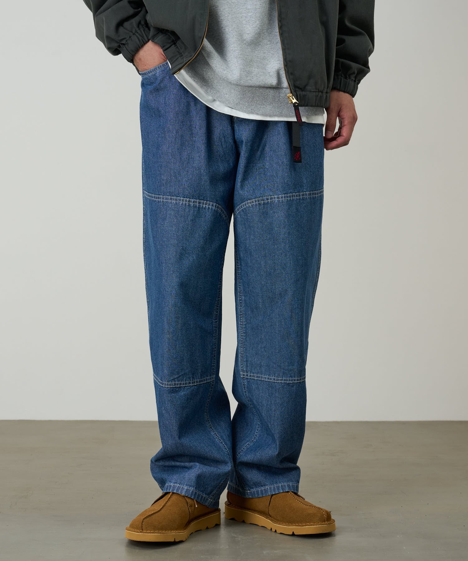Gramicci Japanese Chambray Double Knee Pants (Blue) - Image 6