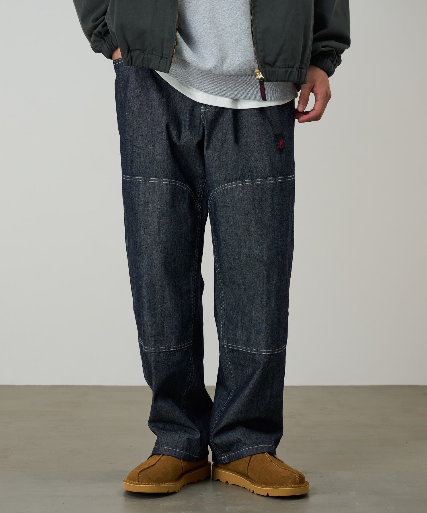 Gramicci Japanese Chambray Double Knee Pants (Navy) - Image 3