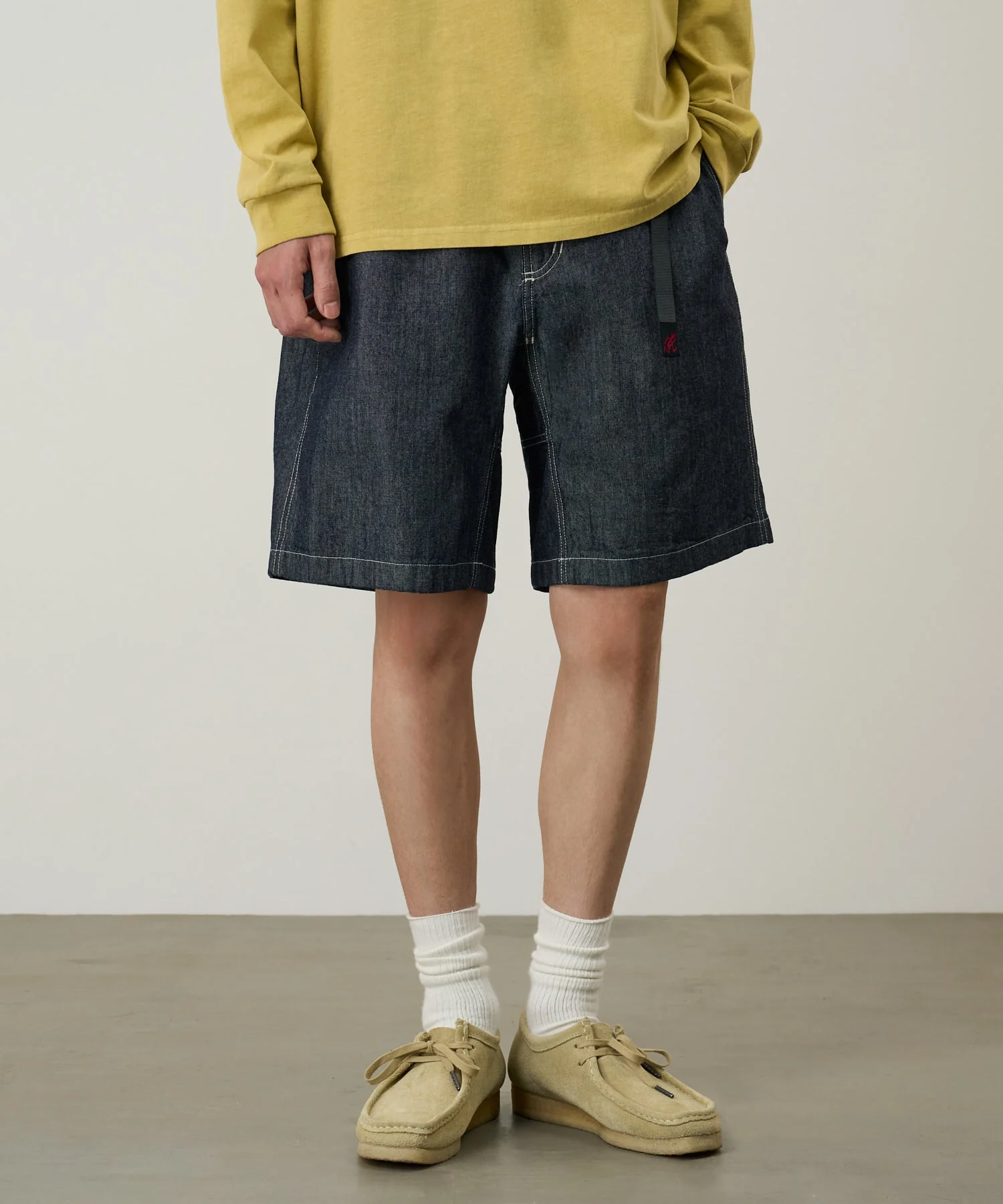 Gramicci Japanese Chambray Shorts (Navy) - Image 3