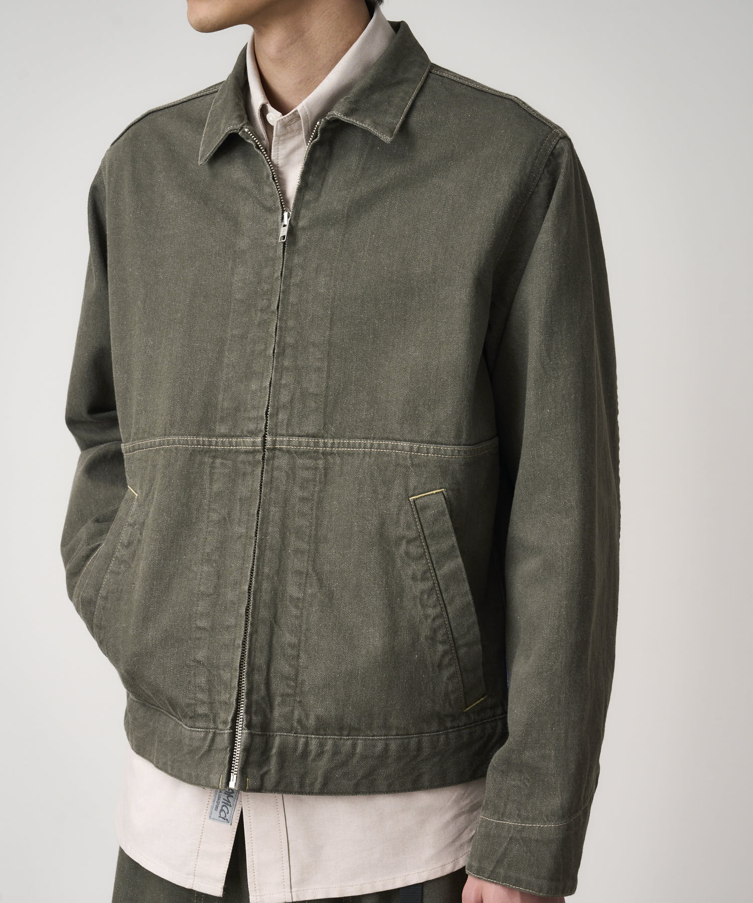 Gramicci Japanese Slub Denim Jacket (Dark Sage) - Image 6