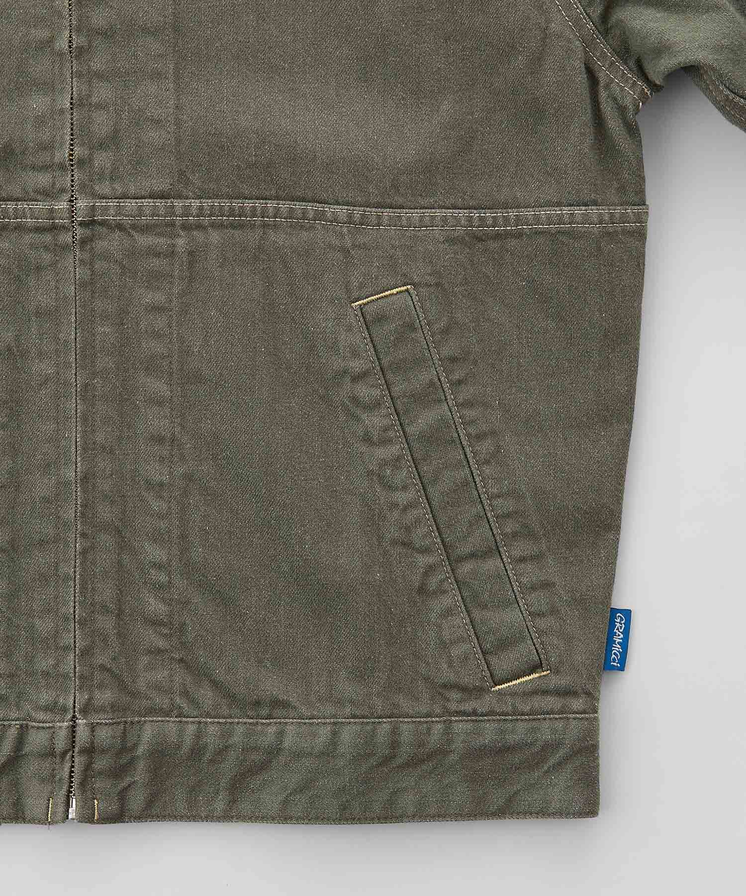 Gramicci Japanese Slub Denim Jacket (Dark Sage) - Image 9