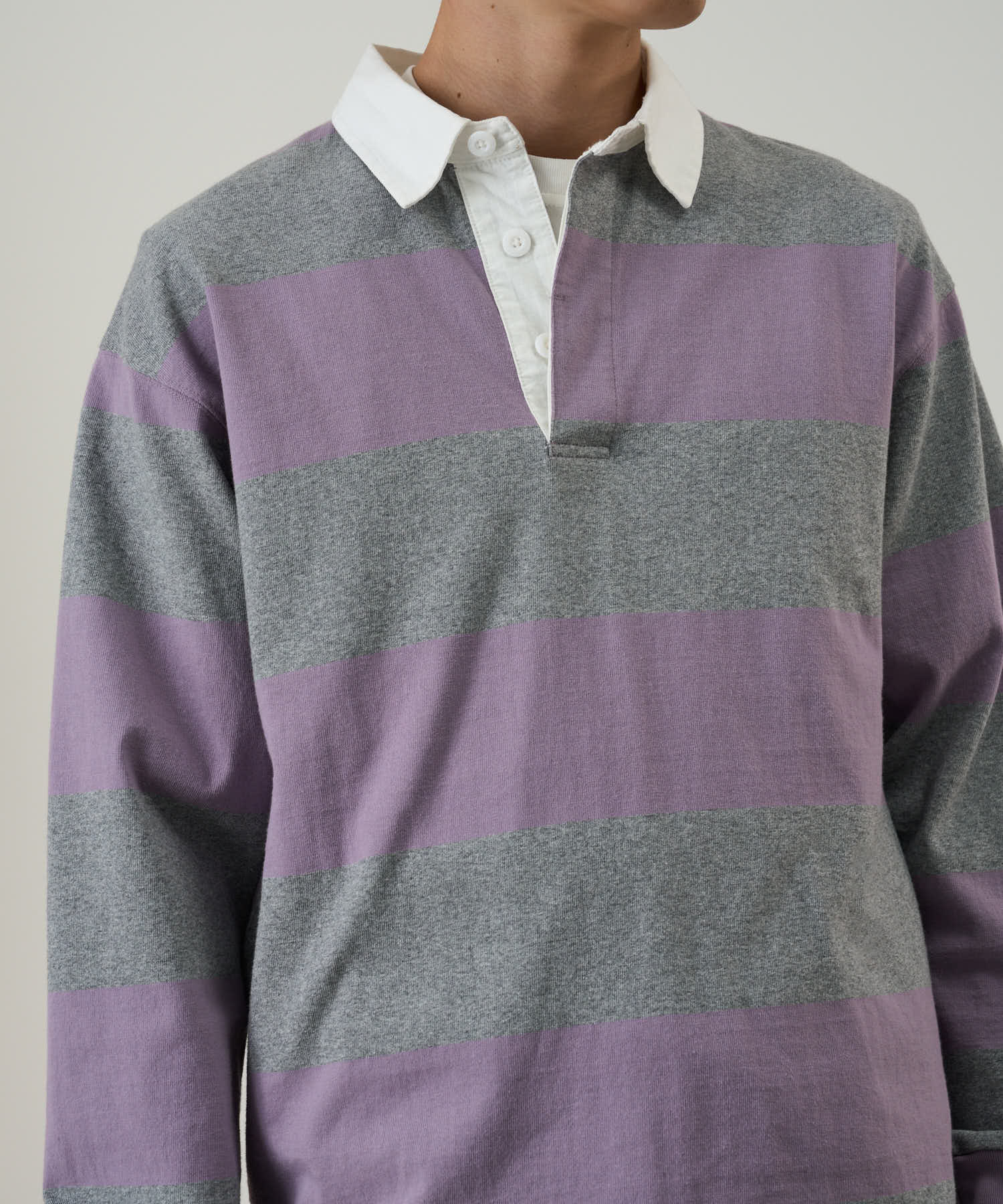 Gramicci Langdon Rugby Shirt (Heather / Purple) - Image 6