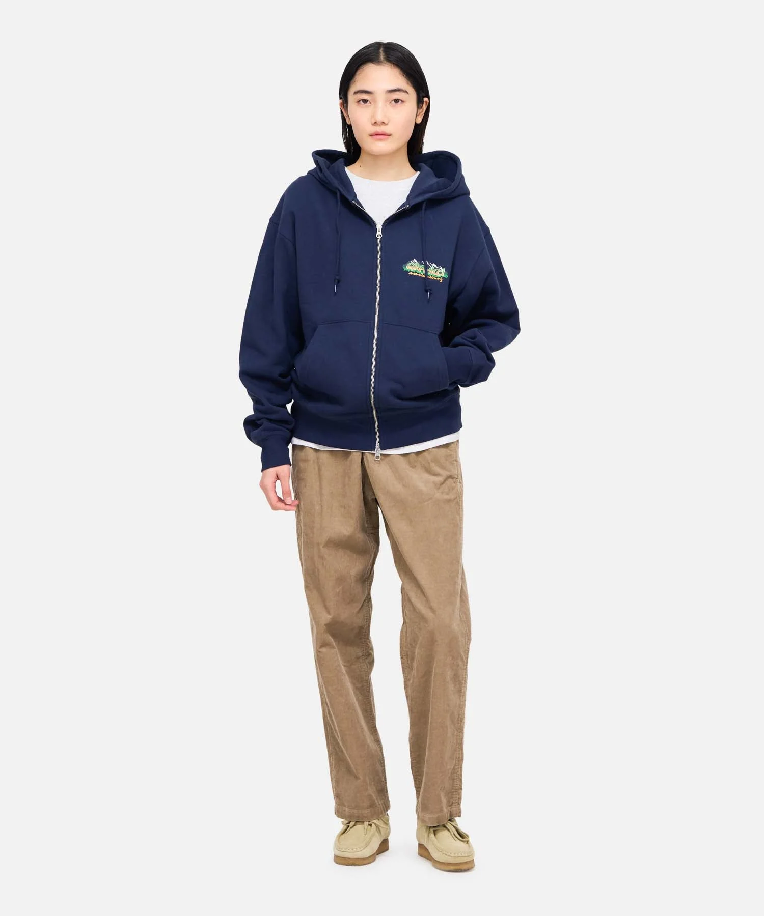 Gramicci Mountaineering Zip Hooded Sweatshirt (Navy) - Image 2