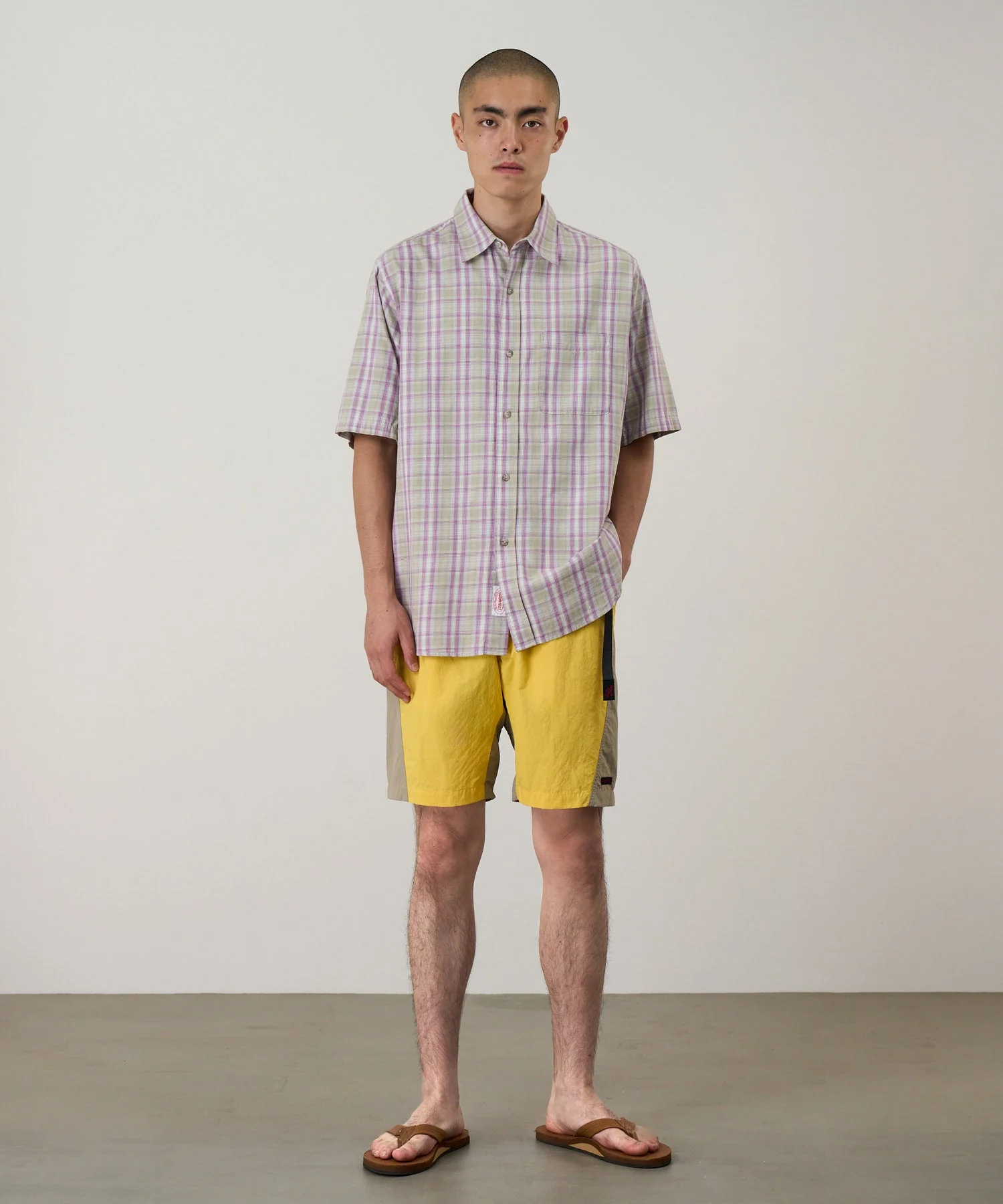 Gramicci Nylon Block Shorts (Banana) - Image 2