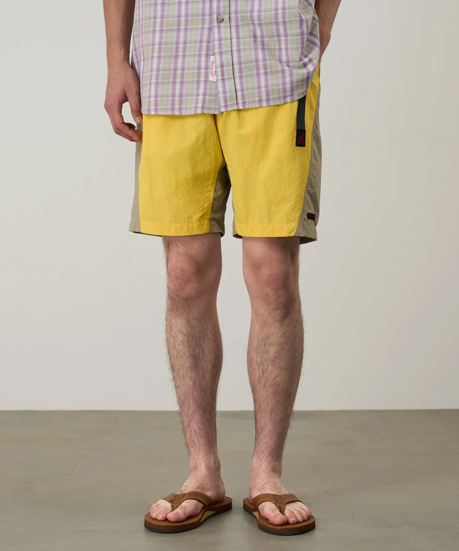 Gramicci Nylon Block Shorts (Banana) - Image 3