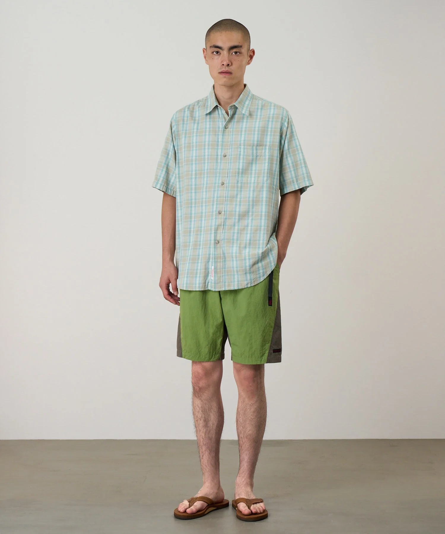 Gramicci Nylon Block Shorts (Jade Green) - Image 4