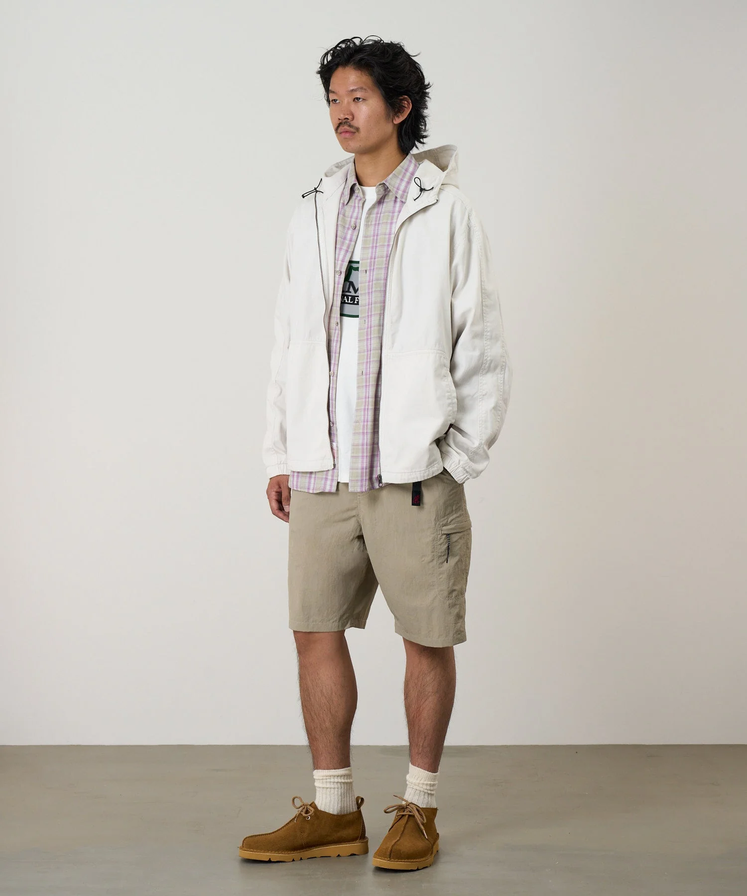 Gramicci Nylon Cliff Shorts (Milk Tea) - Image 4