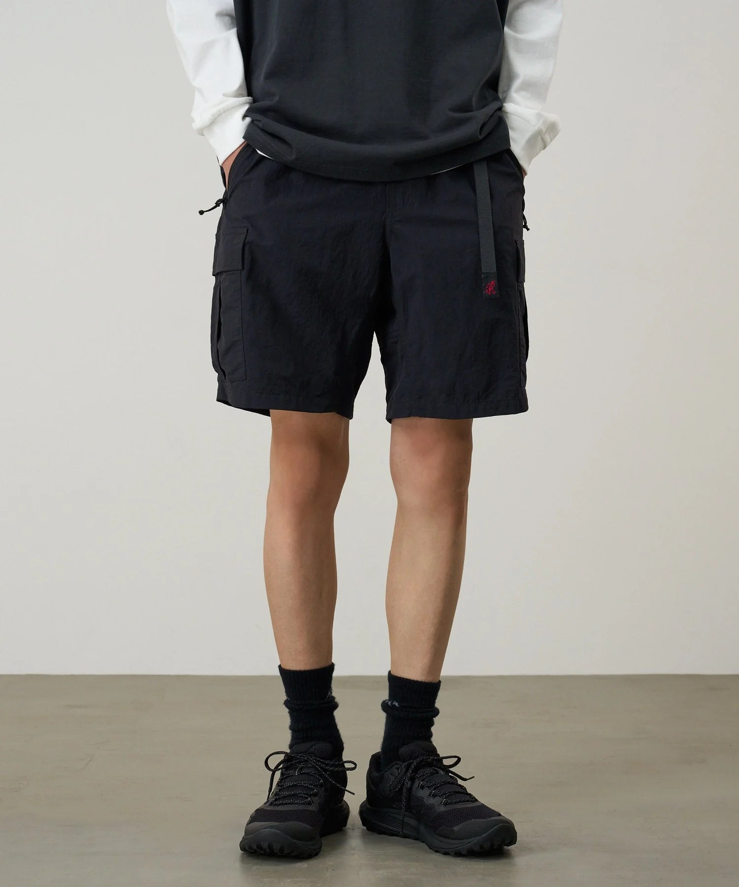 Gramicci Nylon Explorer Cargo Shorts (Black) - Image 3