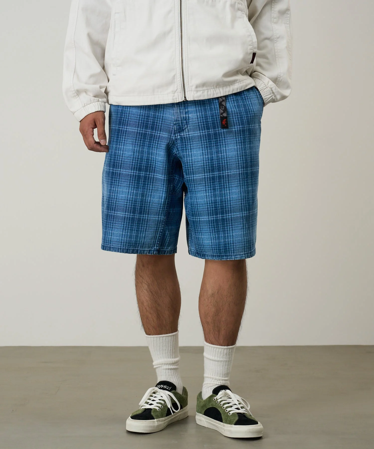 Gramicci O.G. Denim Lagoon Shorts (Indigo Checkered Plaid) - Image 6