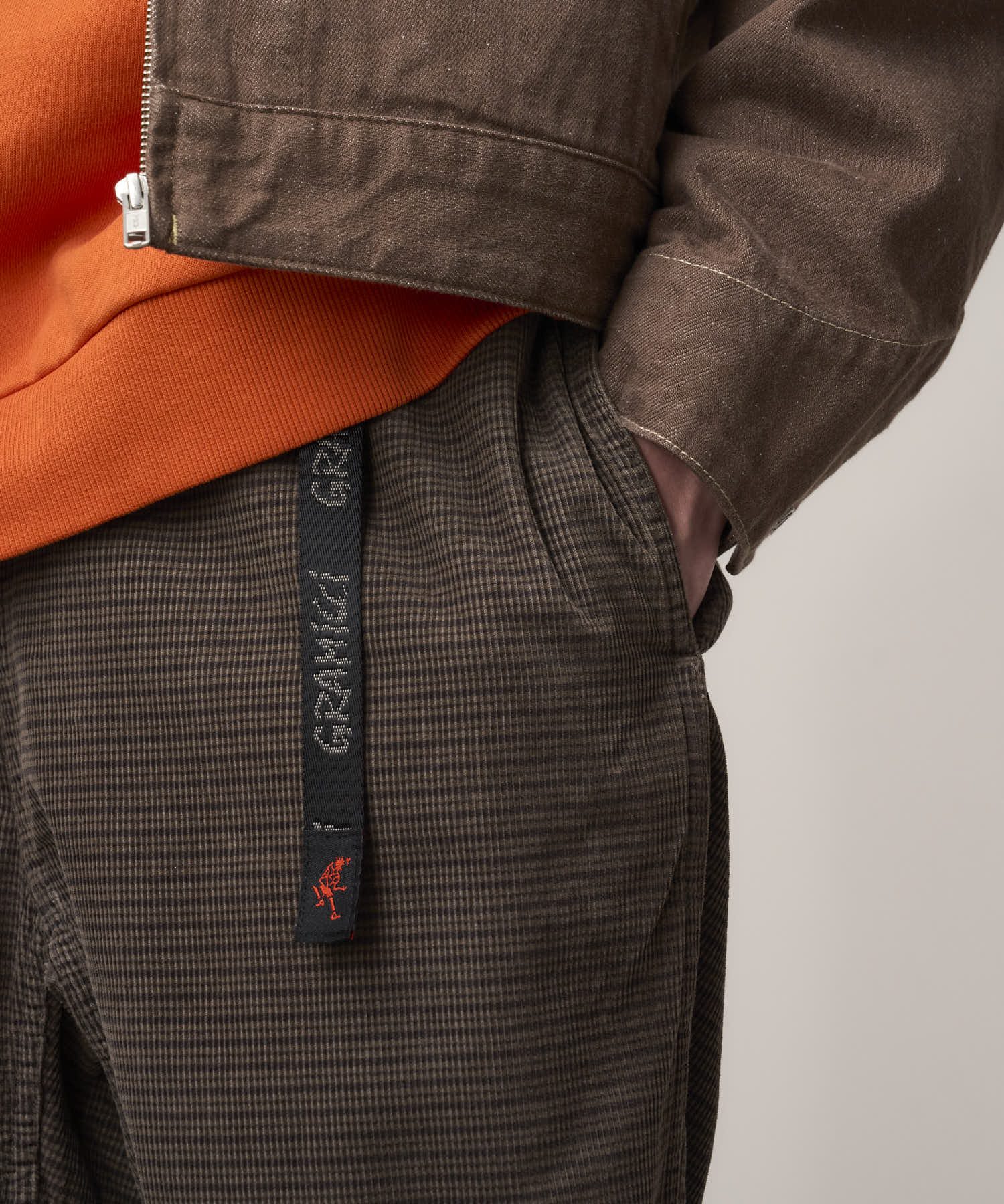 Gramicci O.G. Grid Check Corduroy Jam Pants (Fossil) - Image 8