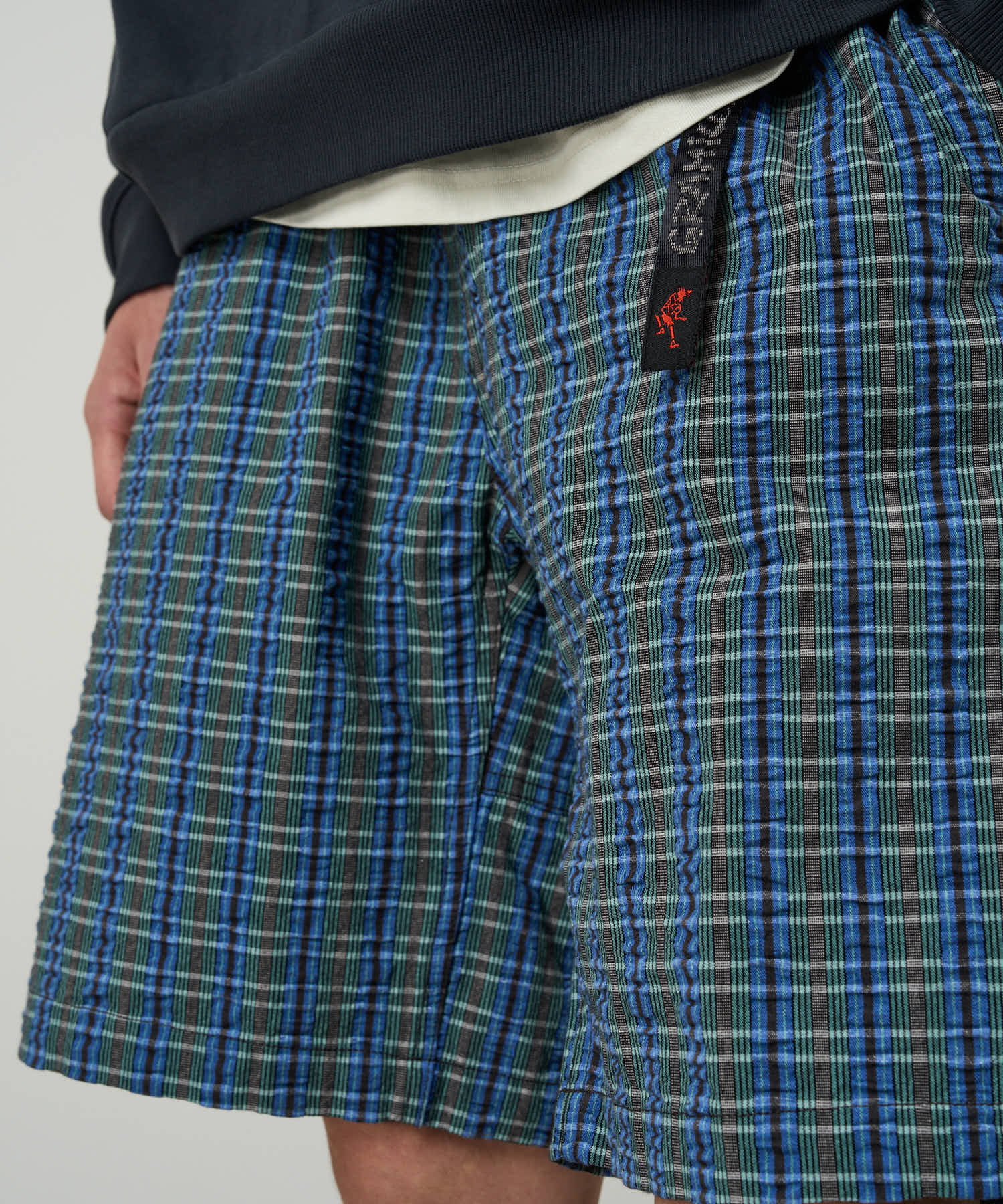 Gramicci O.G. Seersucker G-Shorts (Multi Stripe Plaid) - Image 8