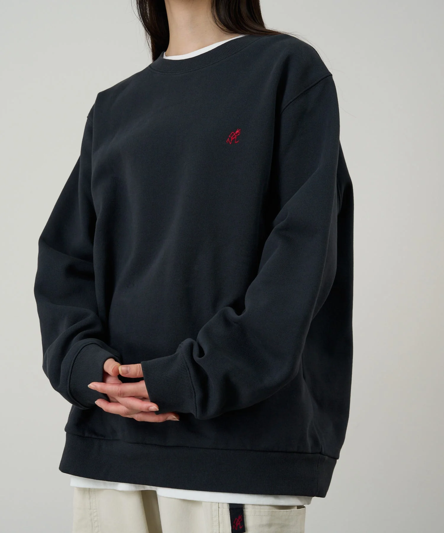 Gramicci One Point Crew Sweatshirt (Vintage Black) - Image 3
