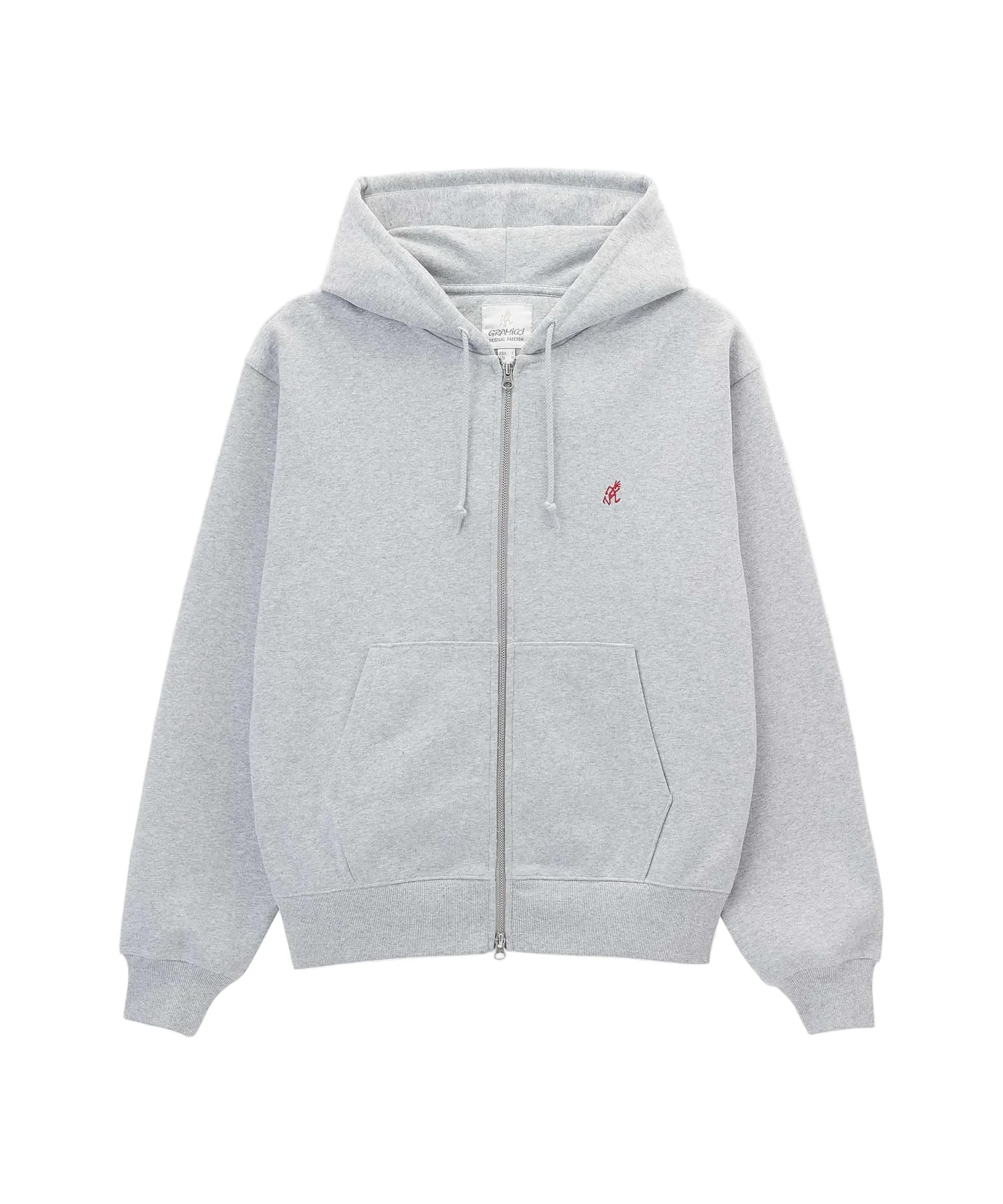Gramicci One Point Zip Hooded Sweatshirt (Heather Grey)