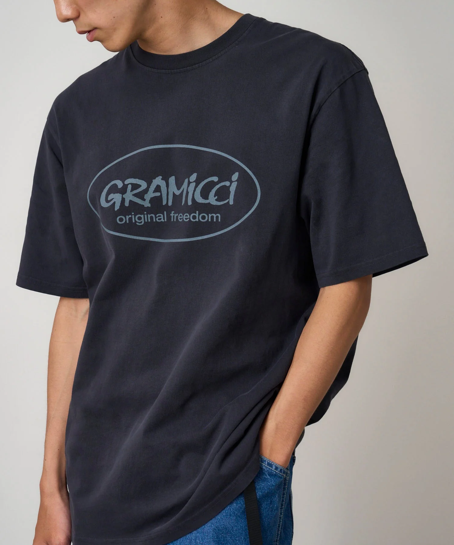 Gramicci Original Freedom Print Tee (Navy Pigment) - Image 3