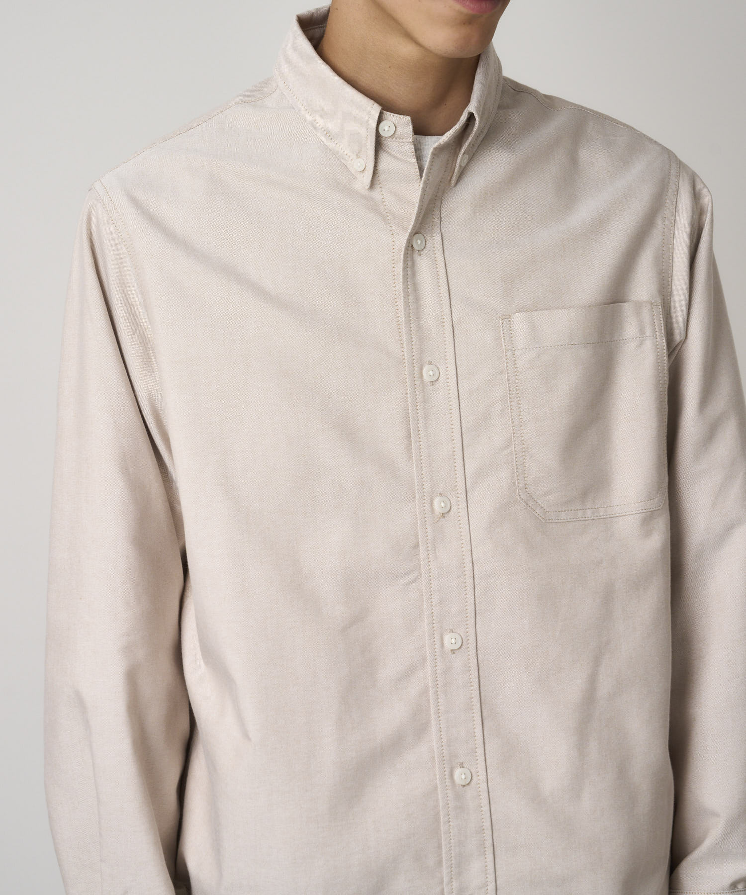 Gramicci Oxford Stance Button Down Shirt (Ecru) - Image 3