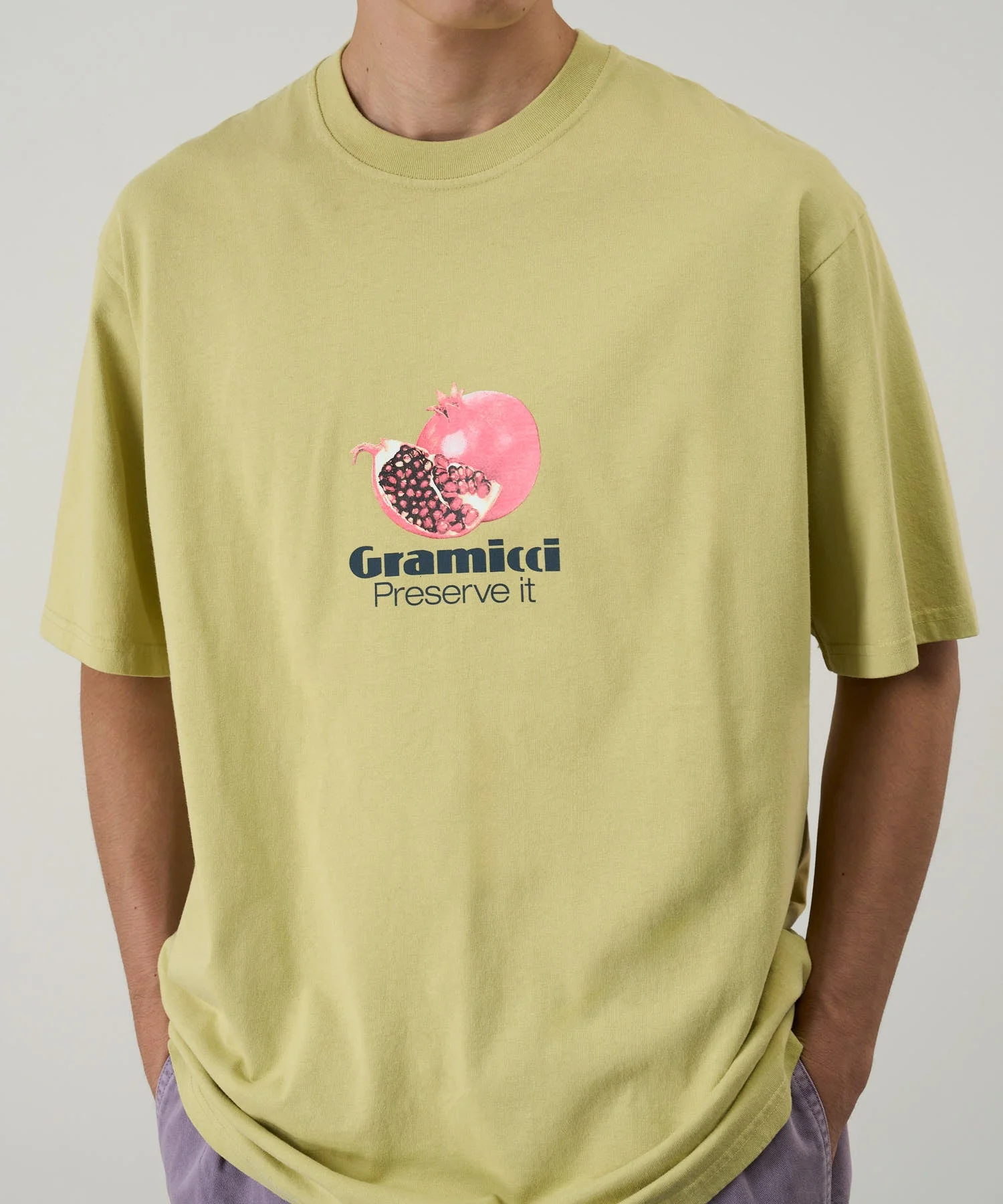 Gramicci Pomegranate Tee (Lime) - Image 5