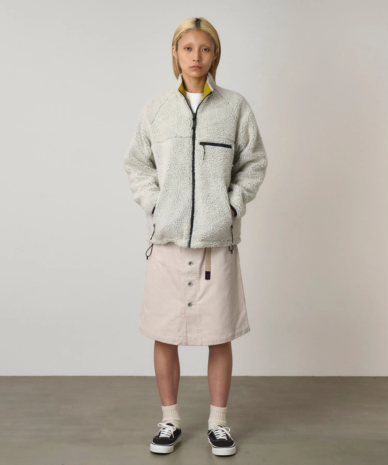 Gramicci Reversible Sherpa Jacket (Natural / Chartreuse) - Image 3