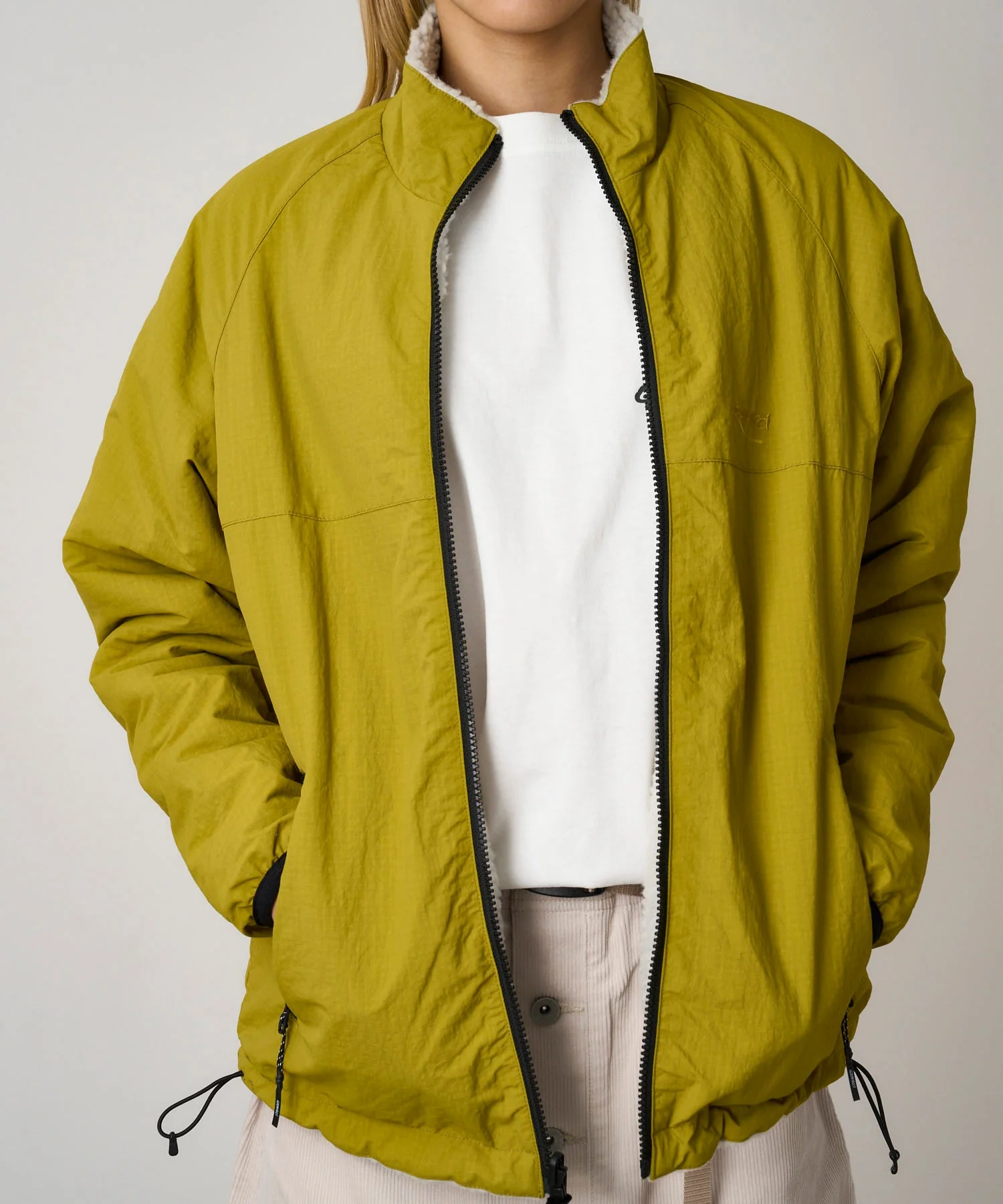 Gramicci Reversible Sherpa Jacket (Natural / Chartreuse) - Image 5
