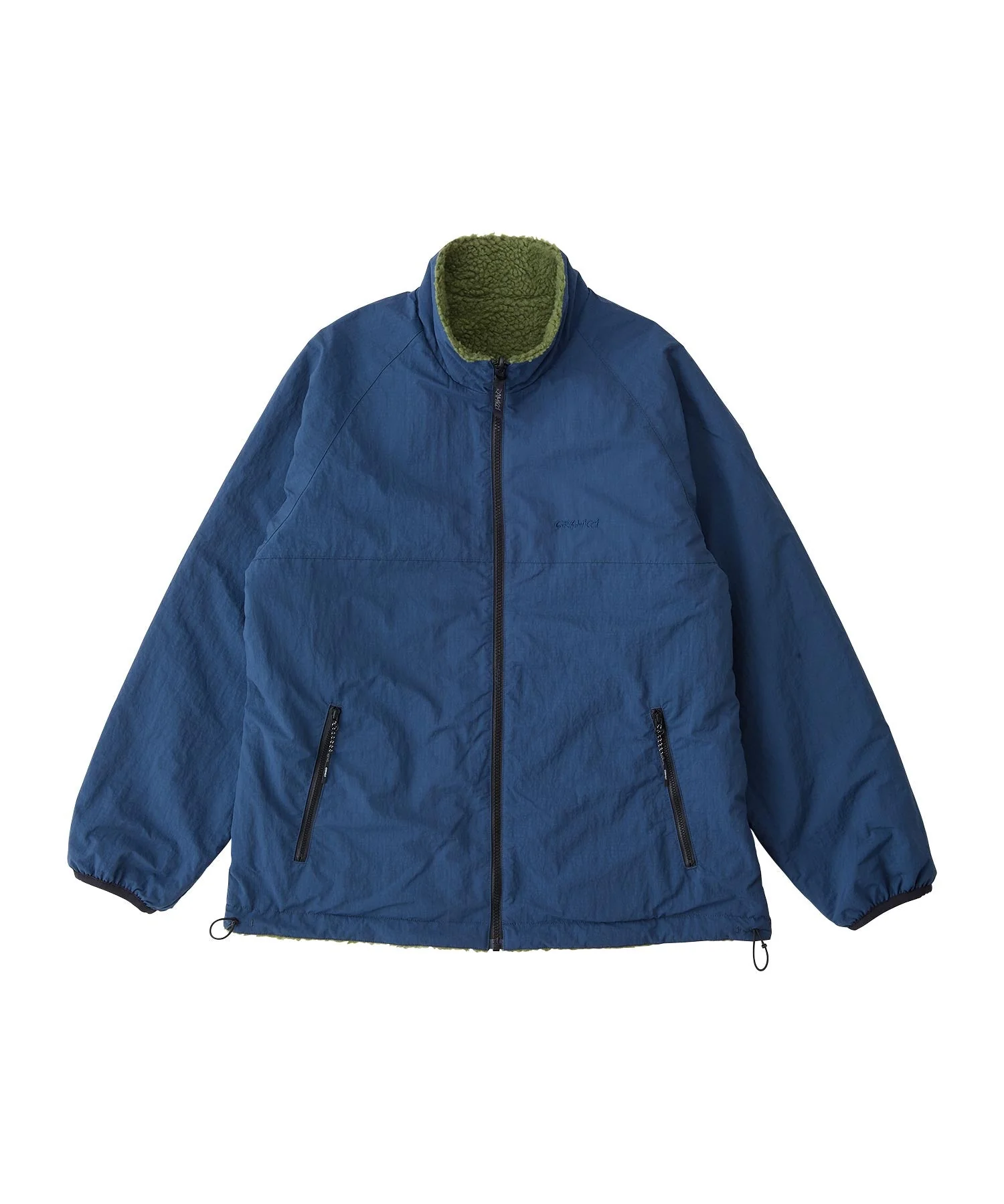 Gramicci Reversible Sherpa Jacket (Olive / Dusty Navy) - Image 2