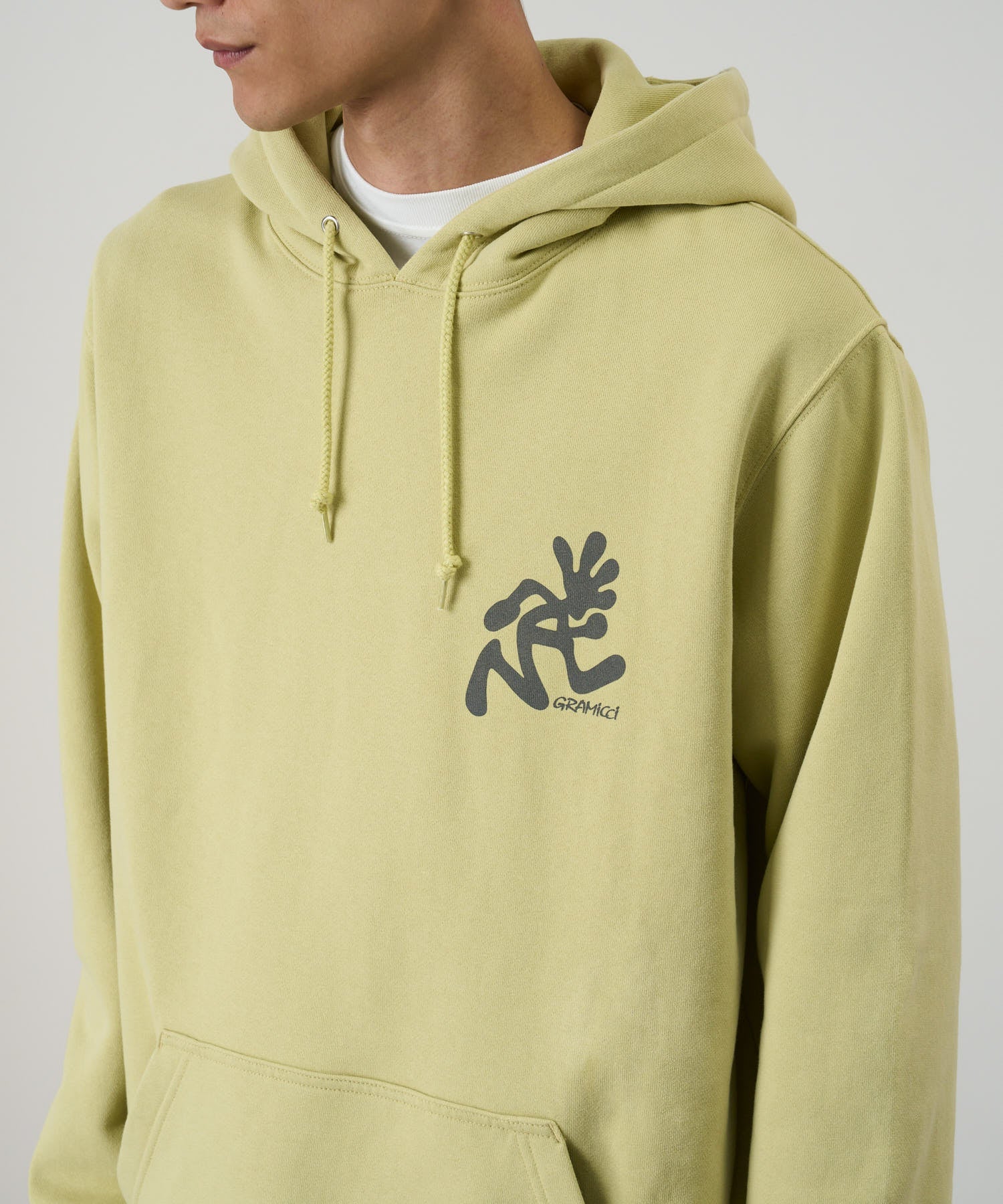 Gramicci Running Man Hooded Sweatshirt (Lime) - Image 6