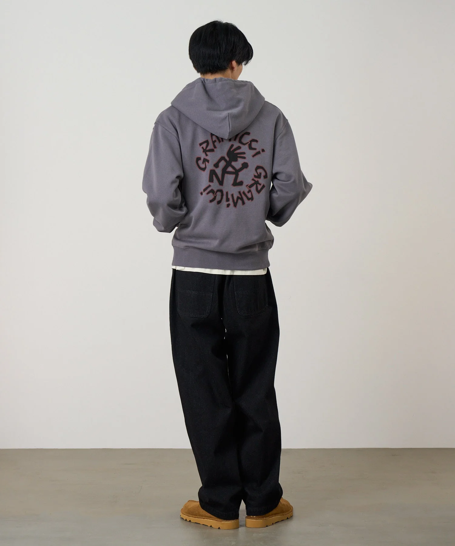 Gramicci Running Man Zip Hooded Sweatshirt (Charcoal) - Image 3