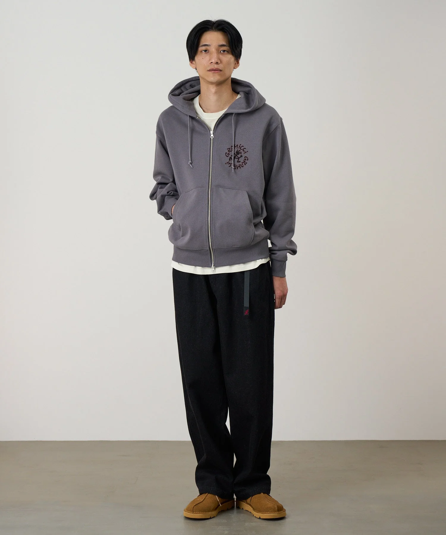 Gramicci Running Man Zip Hooded Sweatshirt (Charcoal) - Image 5