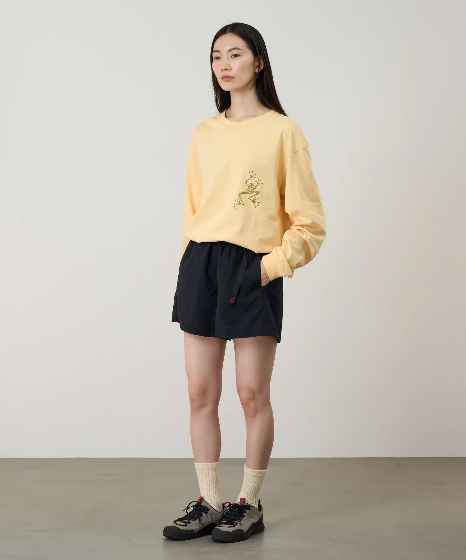 Gramicci Sticky Hands Long Sleeve Tee (Mango) - Image 4