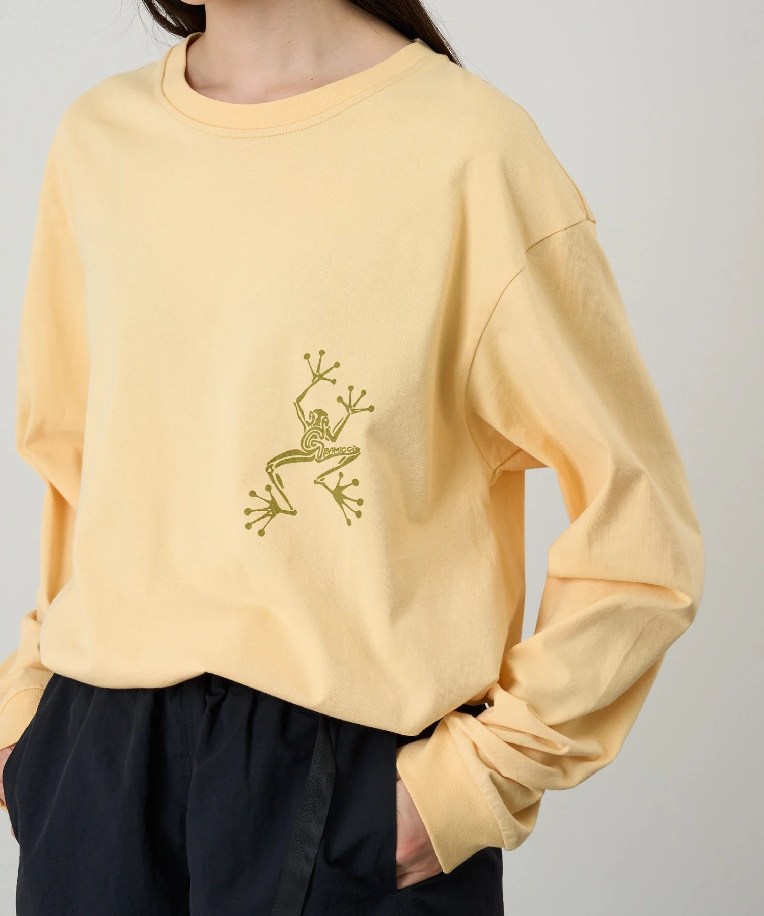 Gramicci Sticky Hands Long Sleeve Tee (Mango) - Image 6