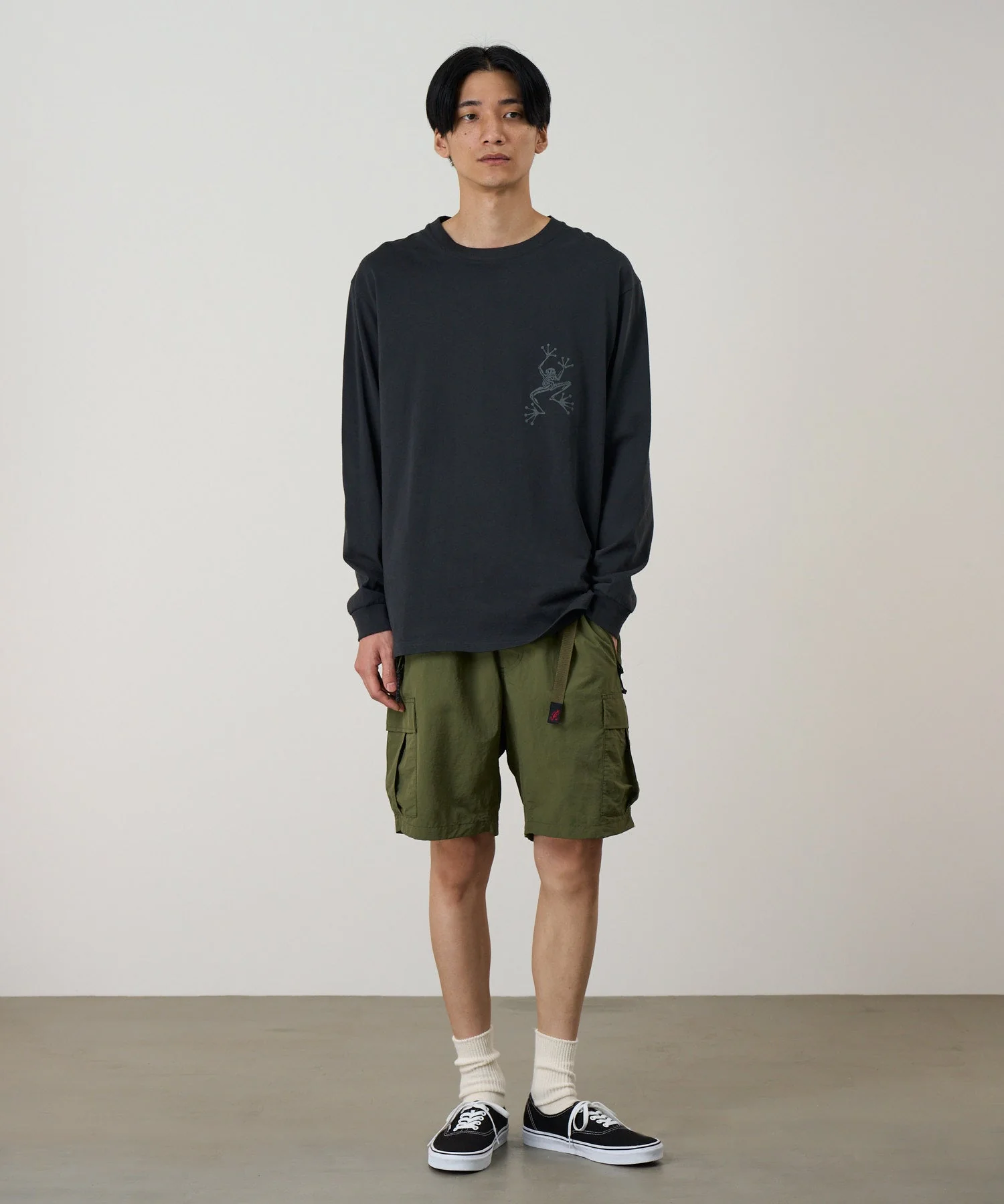 Gramicci Sticky Hands Long Sleeve Tee (Vintage Black) - Image 2