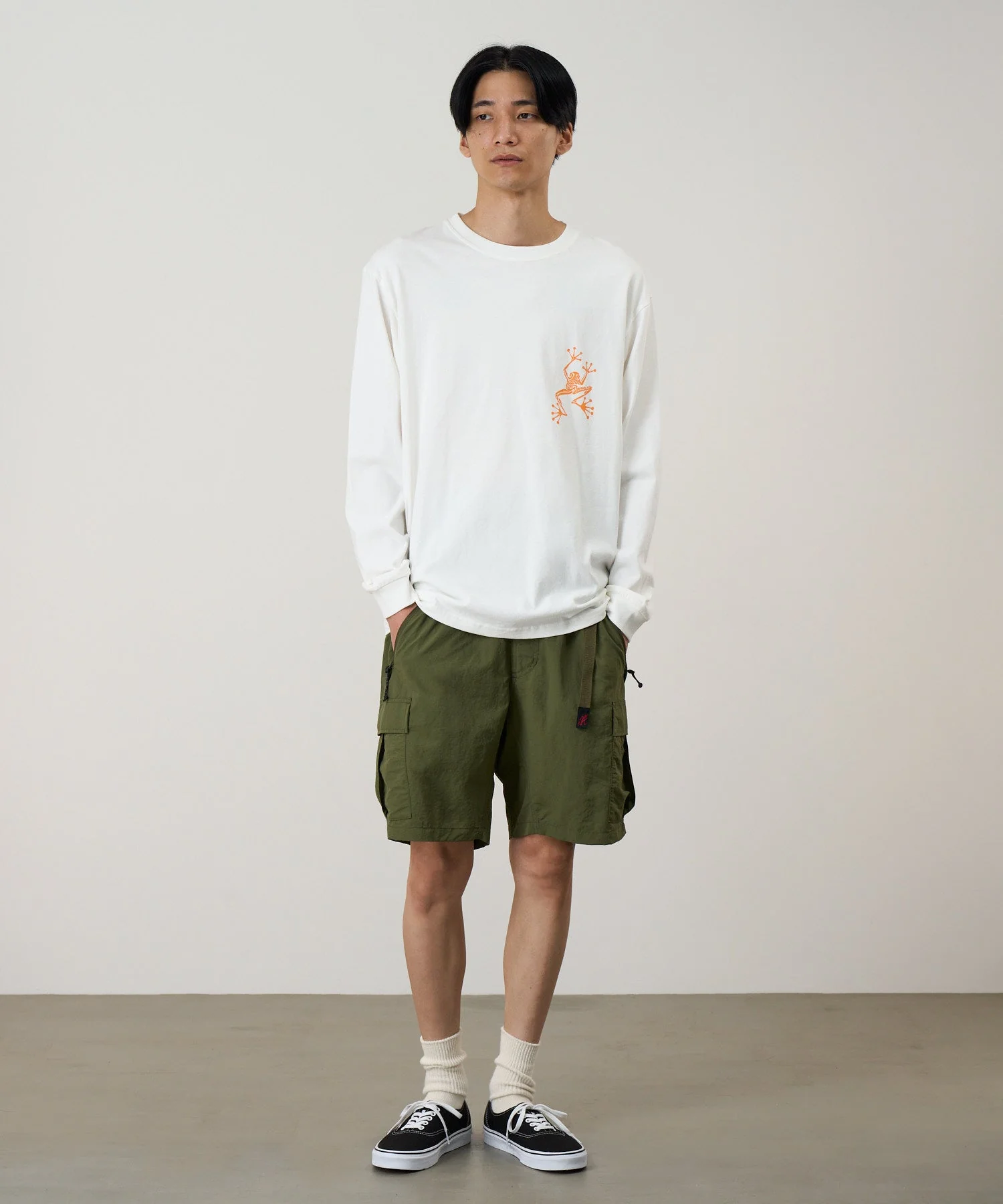 Gramicci Sticky Hands Long Sleeve Tee (White) - Image 2