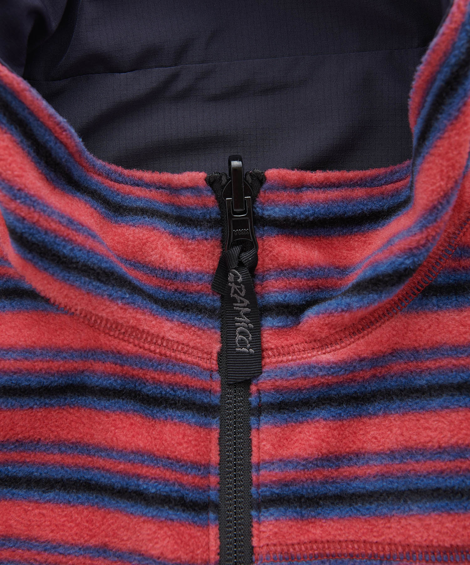 Gramicci Thermal Fleece Reversible Vest (Berry Stripe) - Image 12