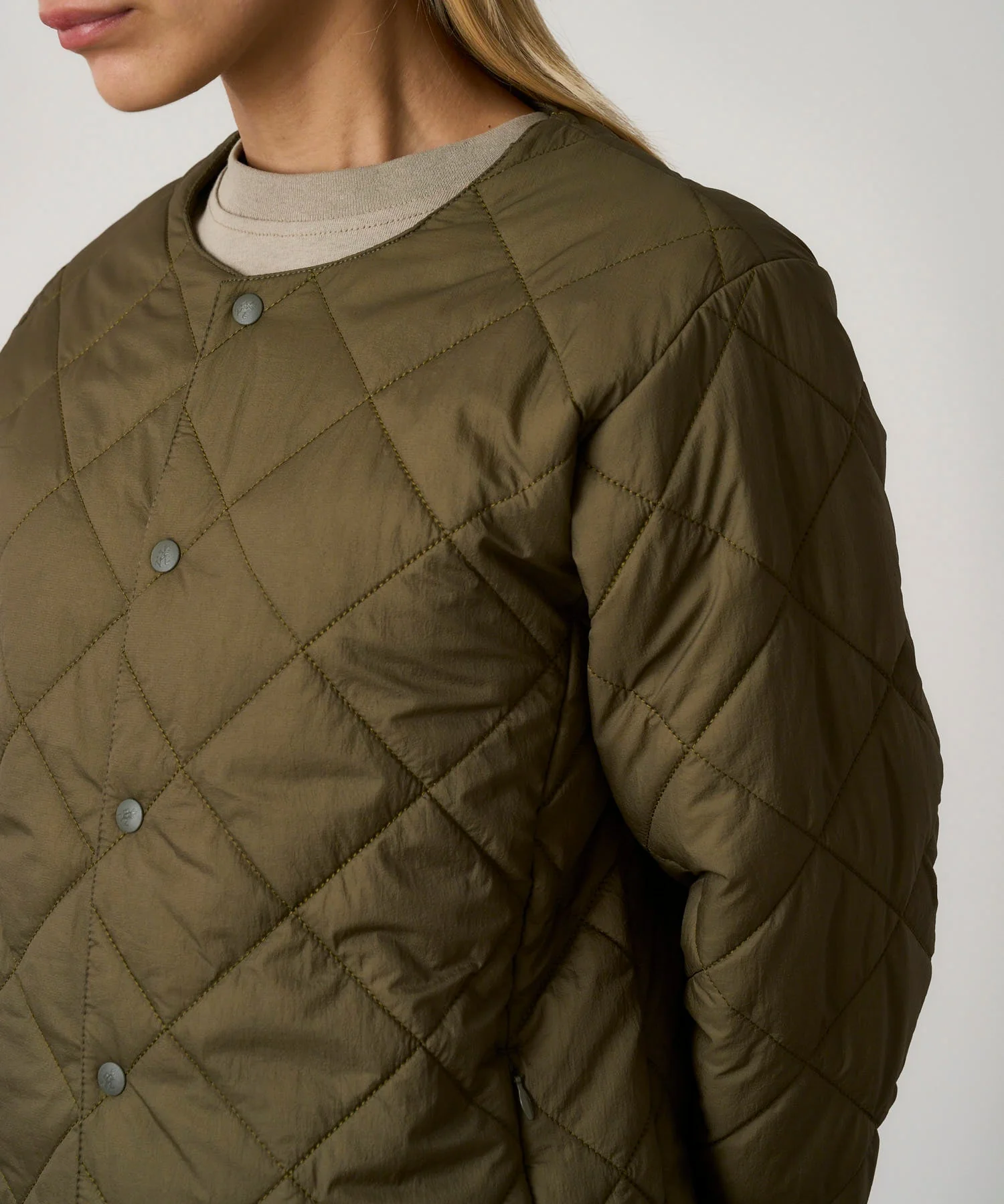 Gramicci Thermal Insulation Quilted Jacket (Deep Laurel) - Image 6